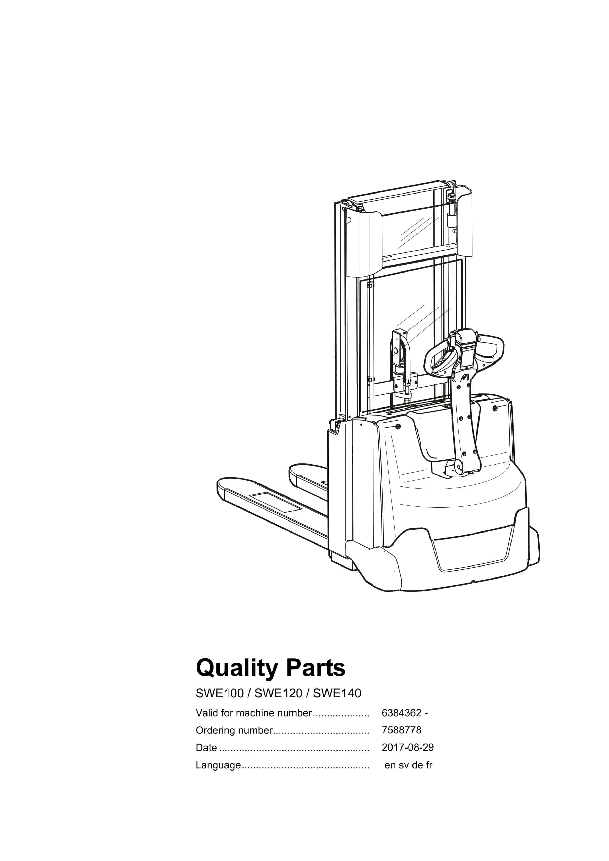BT SWE100, SWE120, SWE140 Quality Parts 7588778