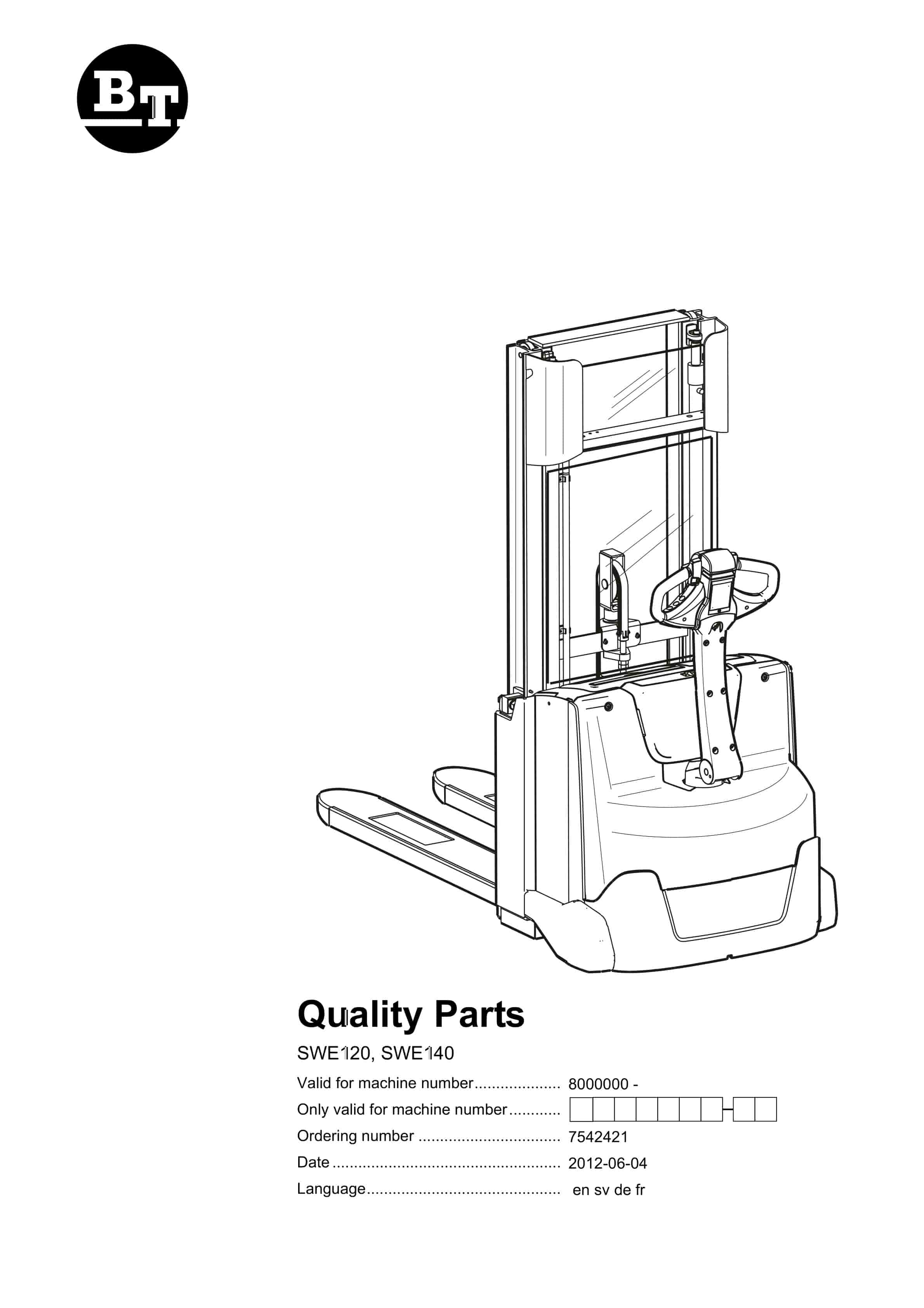 BT SWE120, SWE140 Quality Parts 7542421