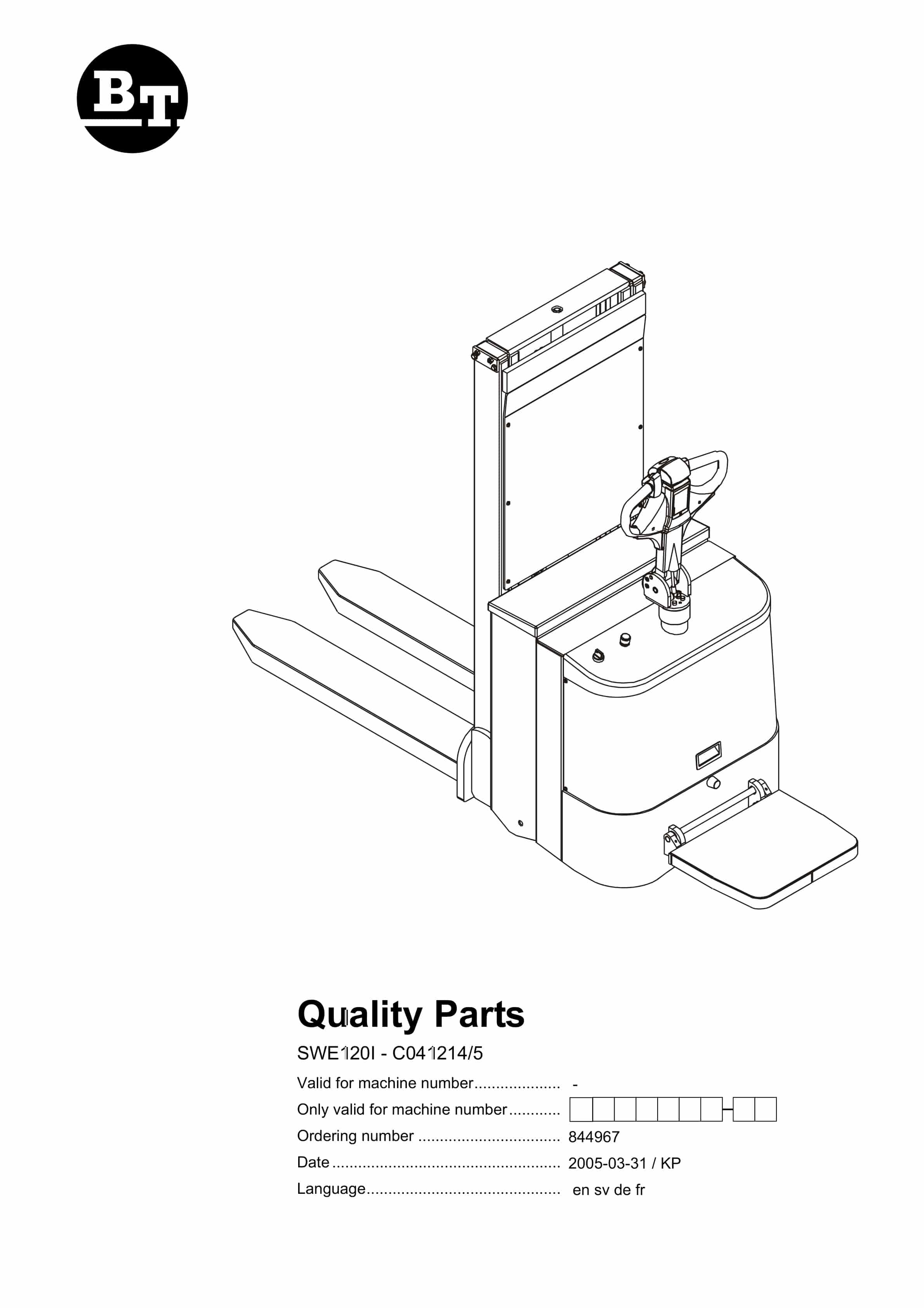 BT SWE120I - C041214-5 Quality Parts 844967