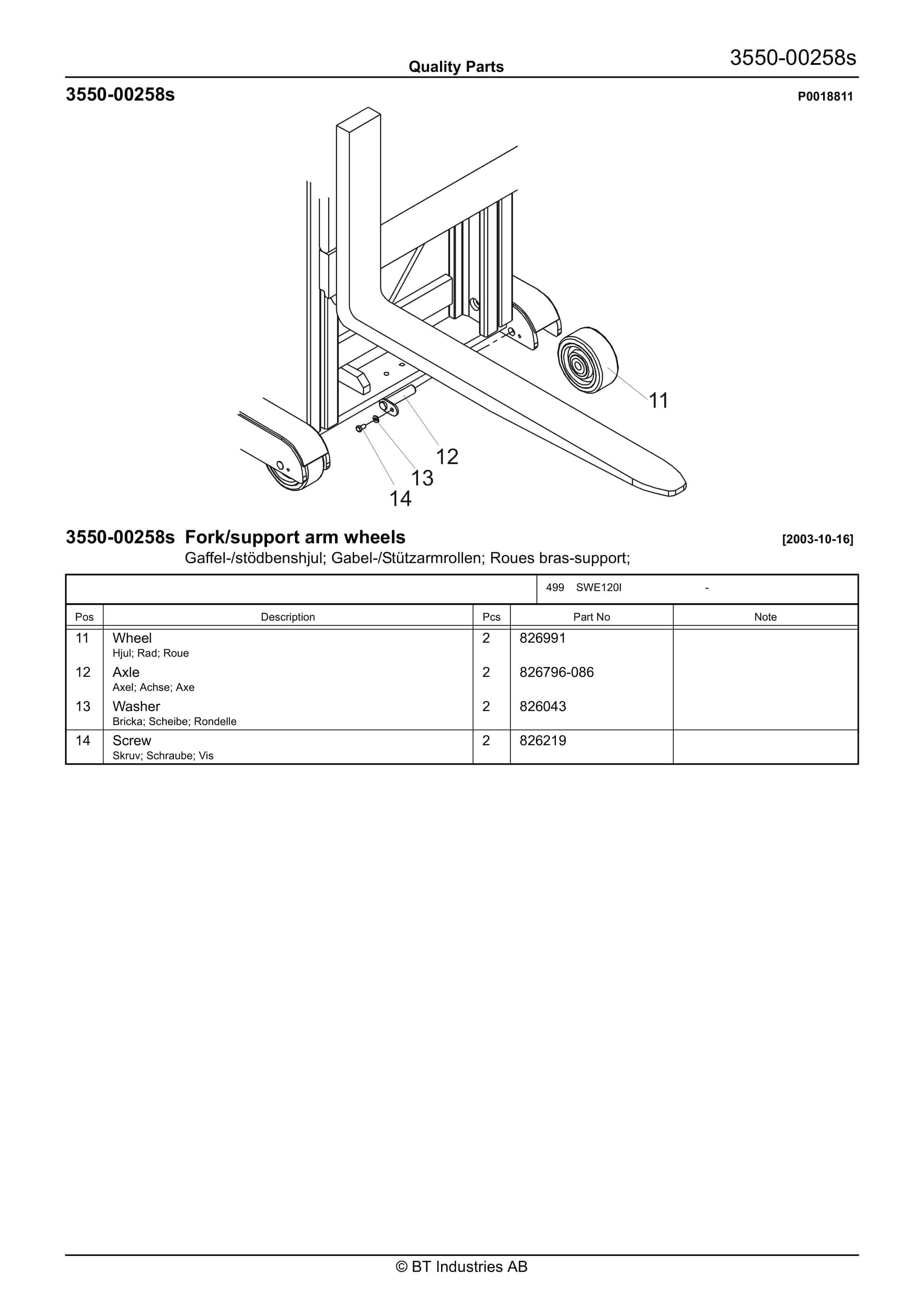 BT SWE120I - Counter Balance Quality Parts 844734 2 BT SWE120I - Counter Balance Quality Parts 844734 - Image 2