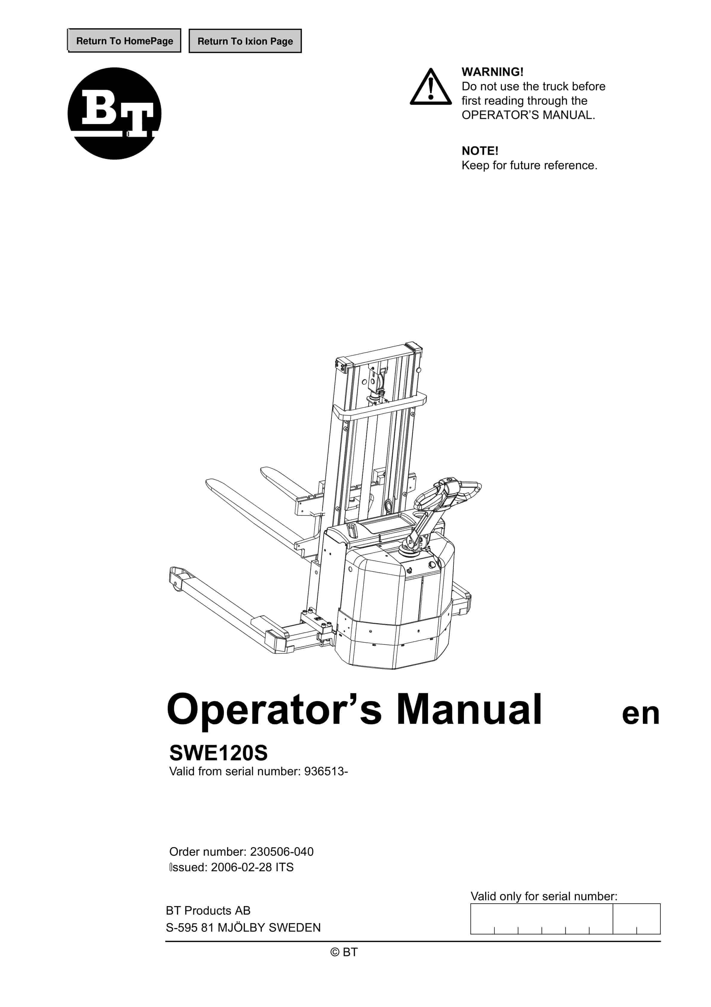 BT SWE120S Operator Manual 230506-040