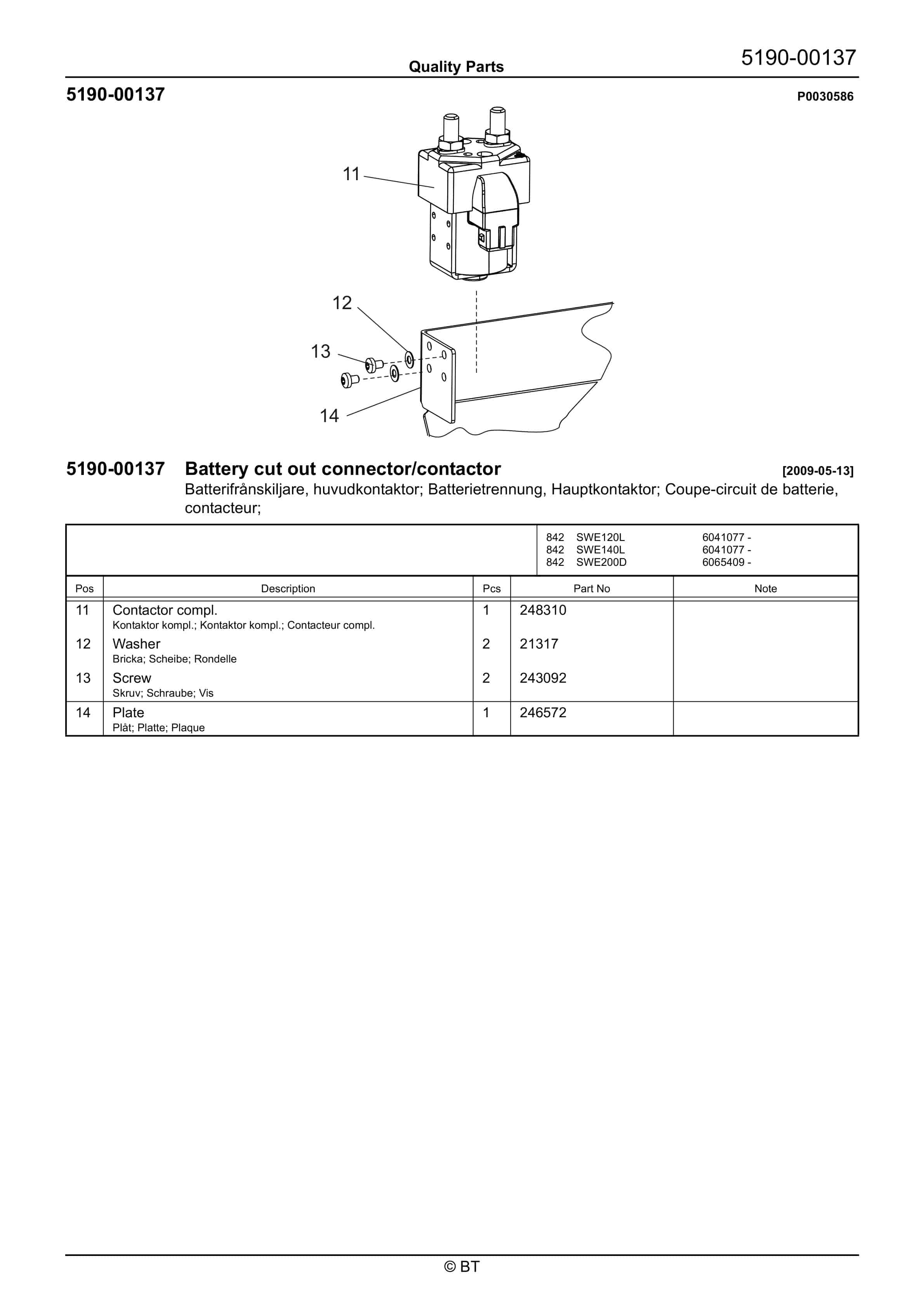 BT SWE140L Quality Parts 7513954 2 BT SWE140L Quality Parts 7513954 - Image 2