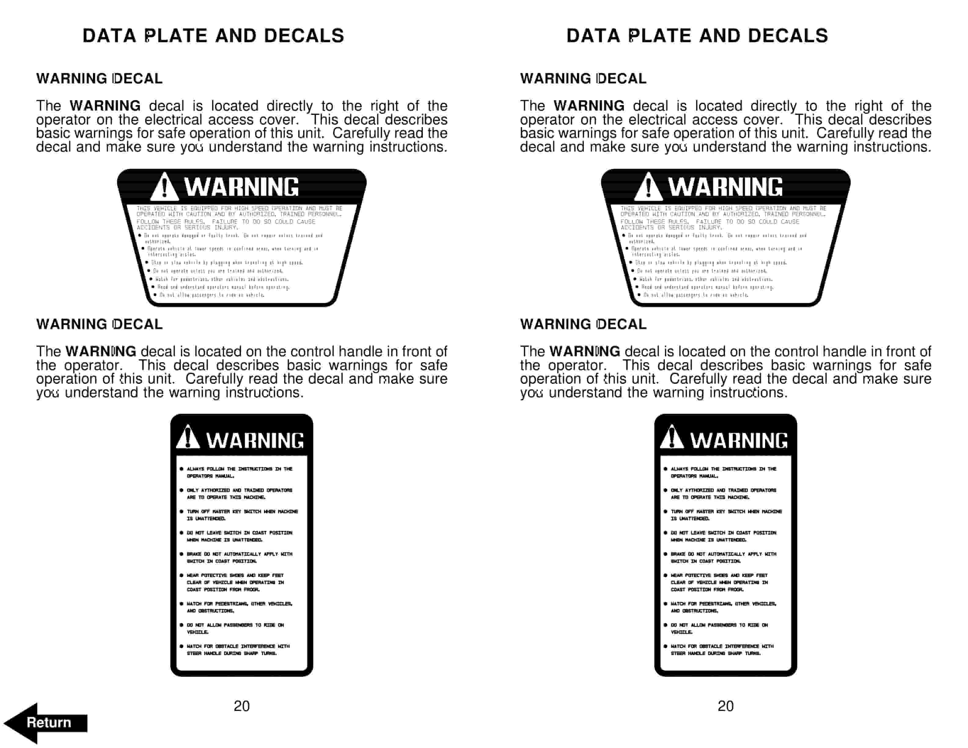 Alternative view of BT TT-50, TT-70 Electric Tow Tractor Operator Manual 300408-001