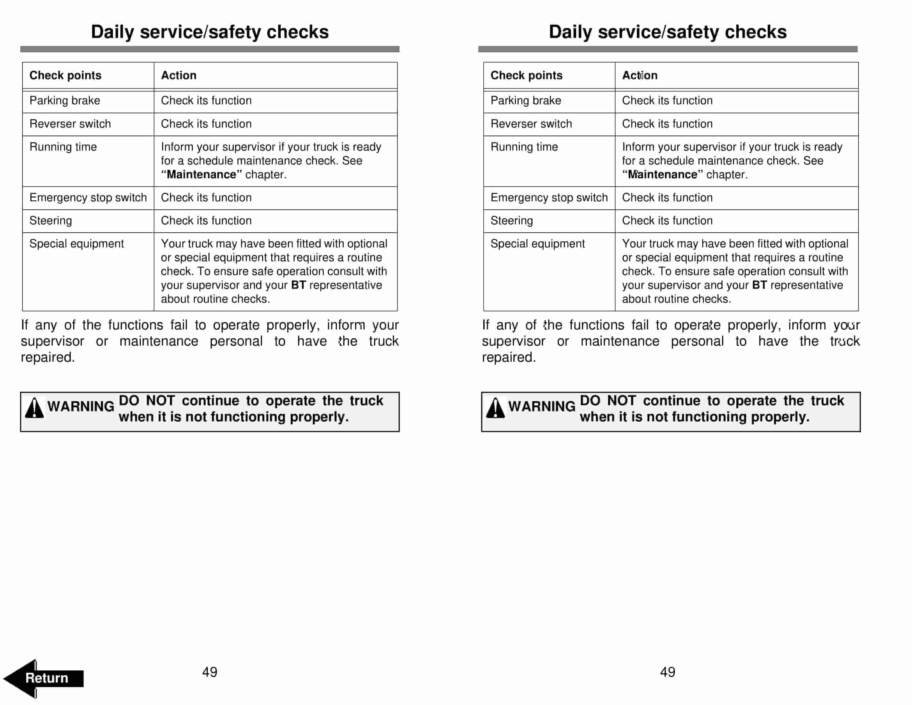 BT TWX Electric Walkie Tow Tractor Operator Manual 307798-000 4 BT TWX Electric Walkie Tow Tractor Operator Manual 307798-000 - Image 4