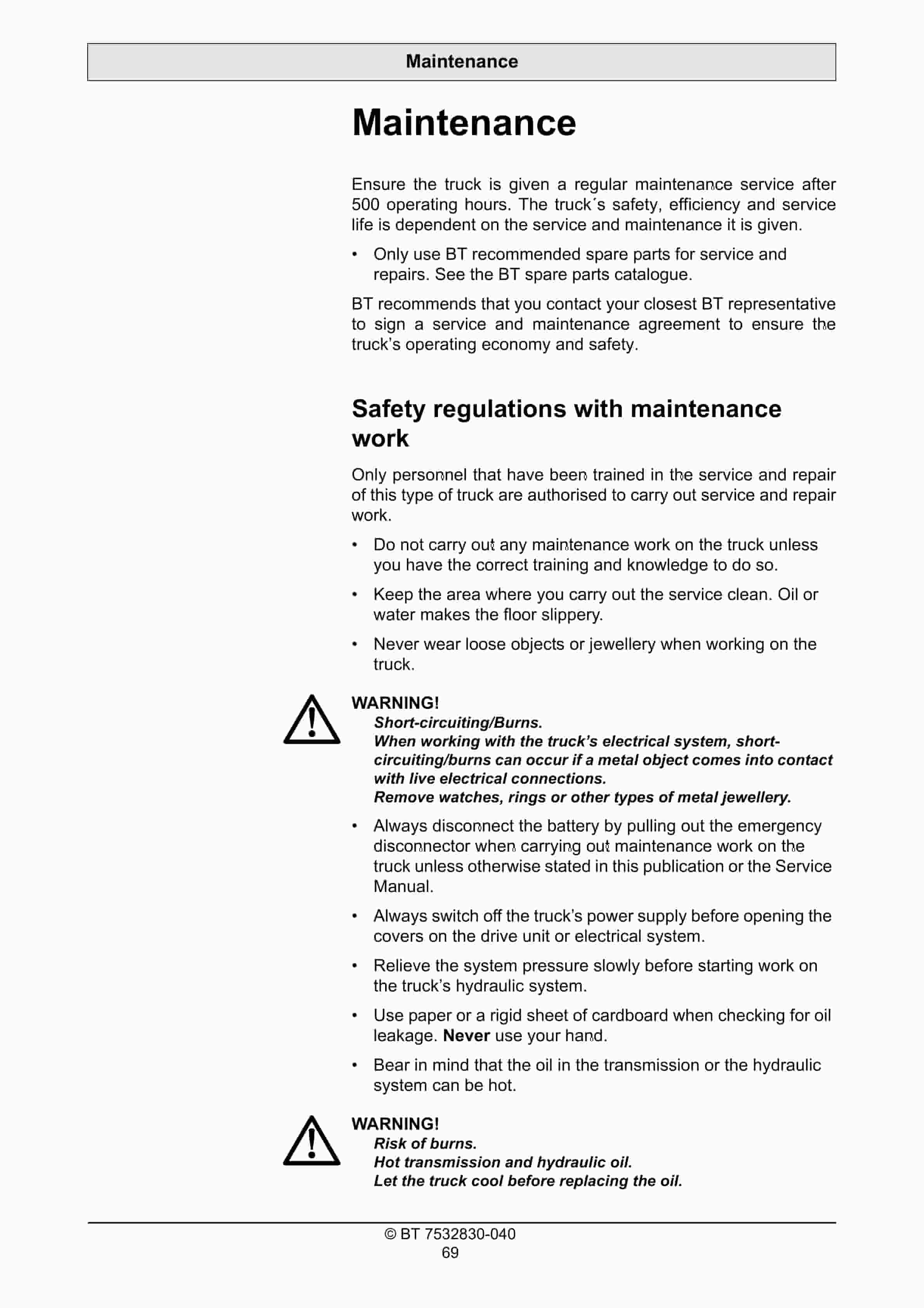 BT VCE125ASF Operator Manual 7532803-040 5 BT VCE125ASF Operator Manual 7532803-040 - Image 5