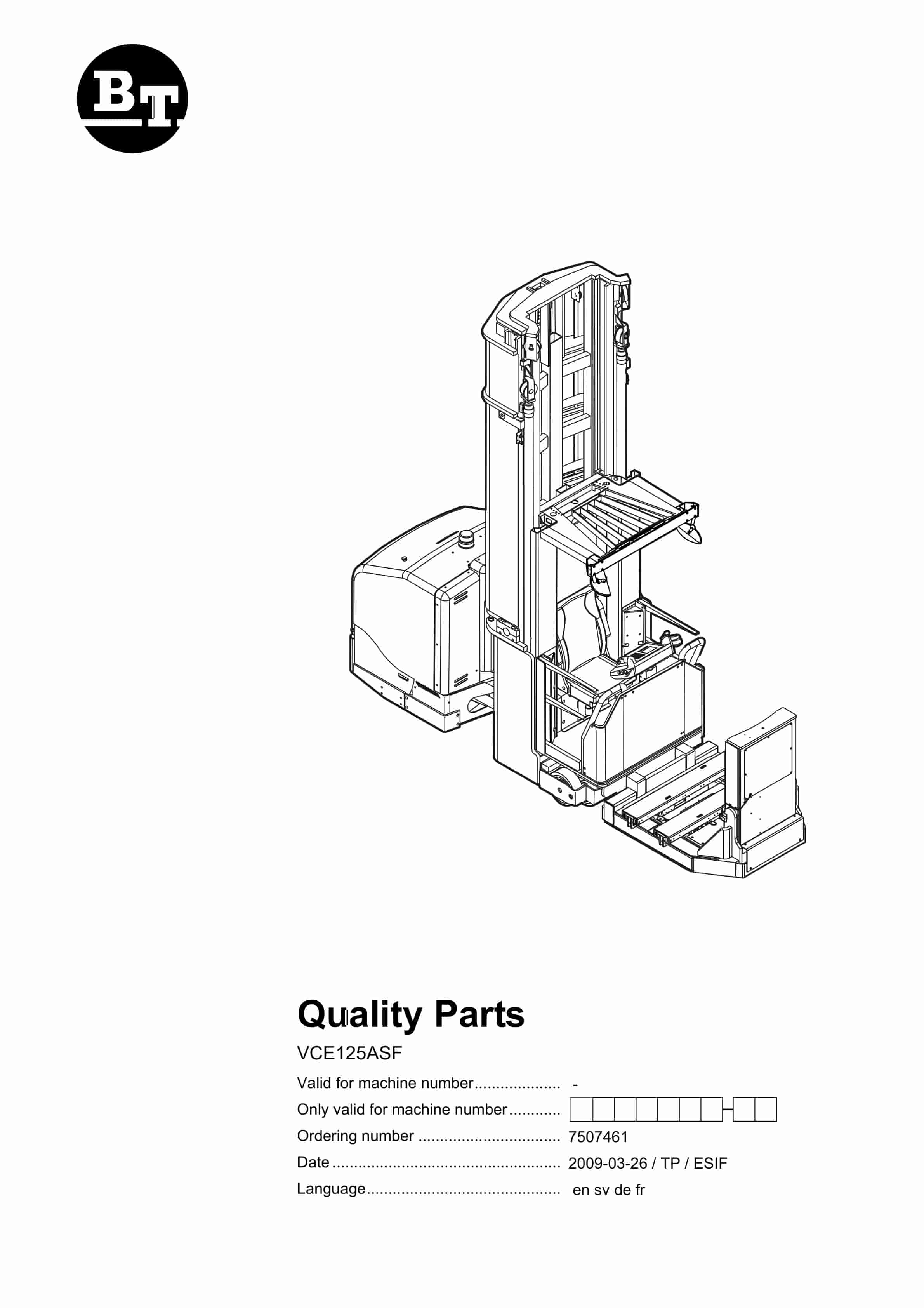 BT VCE125ASF Quality Parts 7507461 1 BT VCE125ASF Quality Parts 7507461