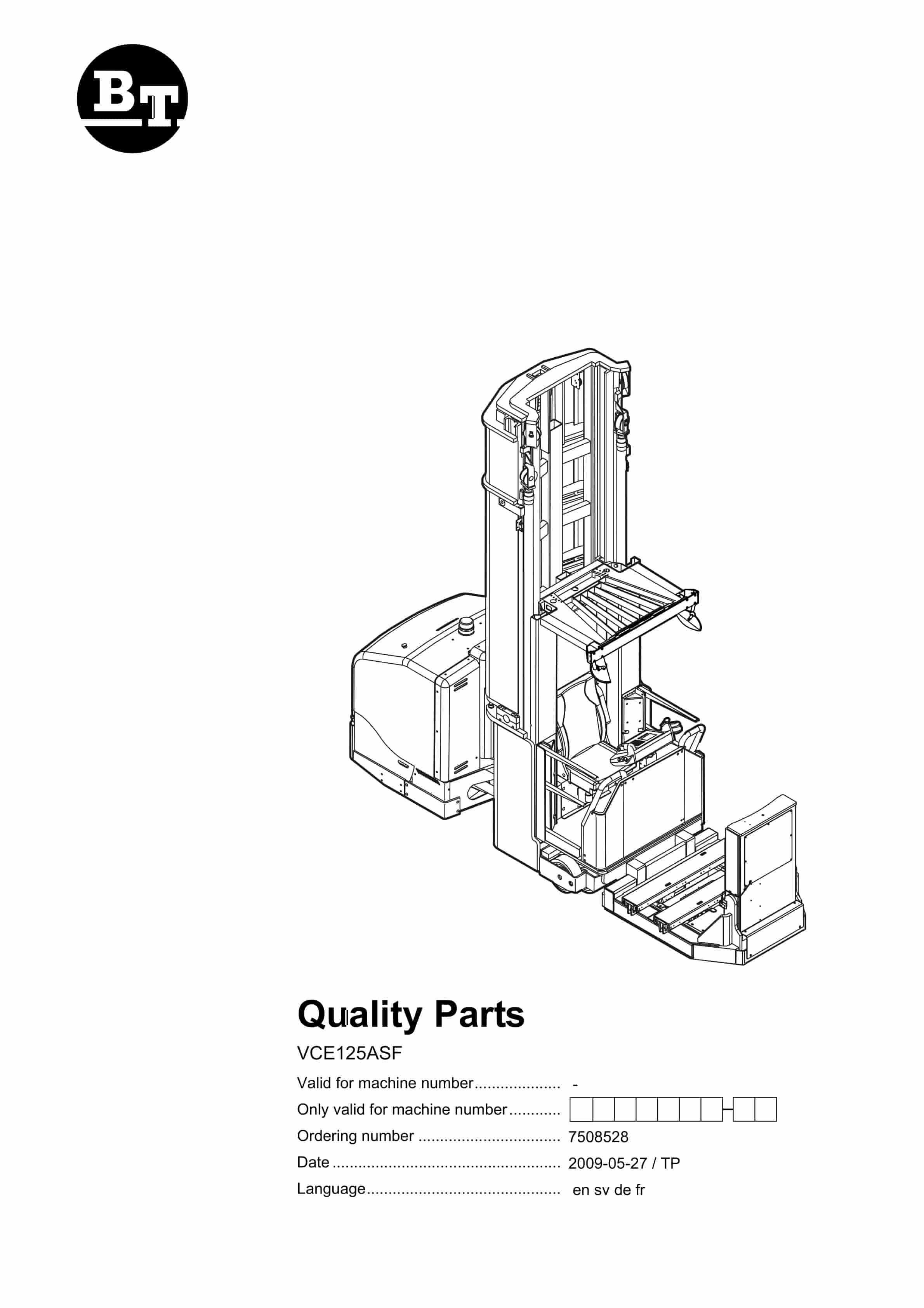 BT VCE125ASF Quality Parts 7508528 1 BT VCE125ASF Quality Parts 7508528