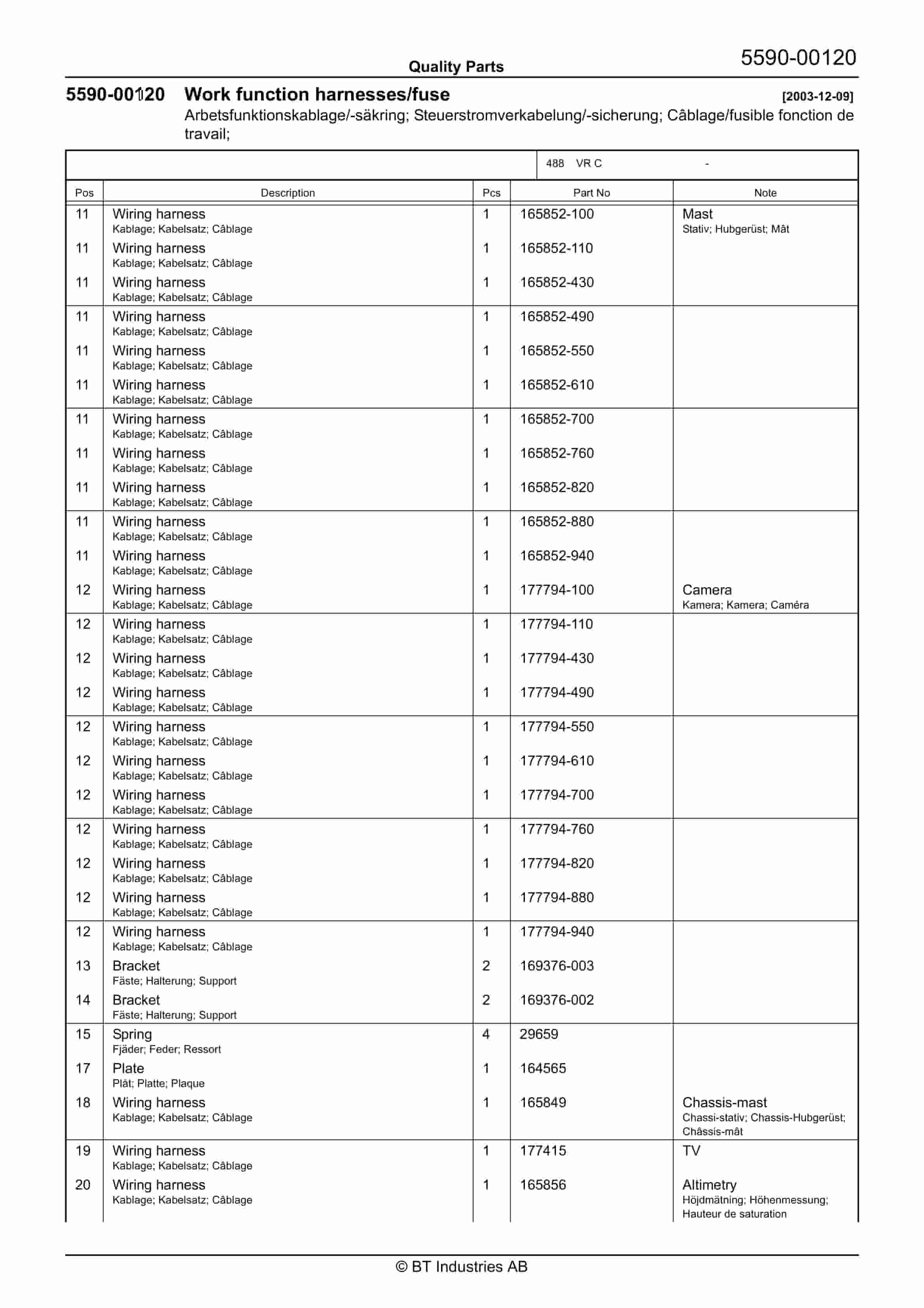 BT VR C - C040218-6 Quality Parts 844584 2 BT VR C - C040218-6 Quality Parts 844584 - Image 2