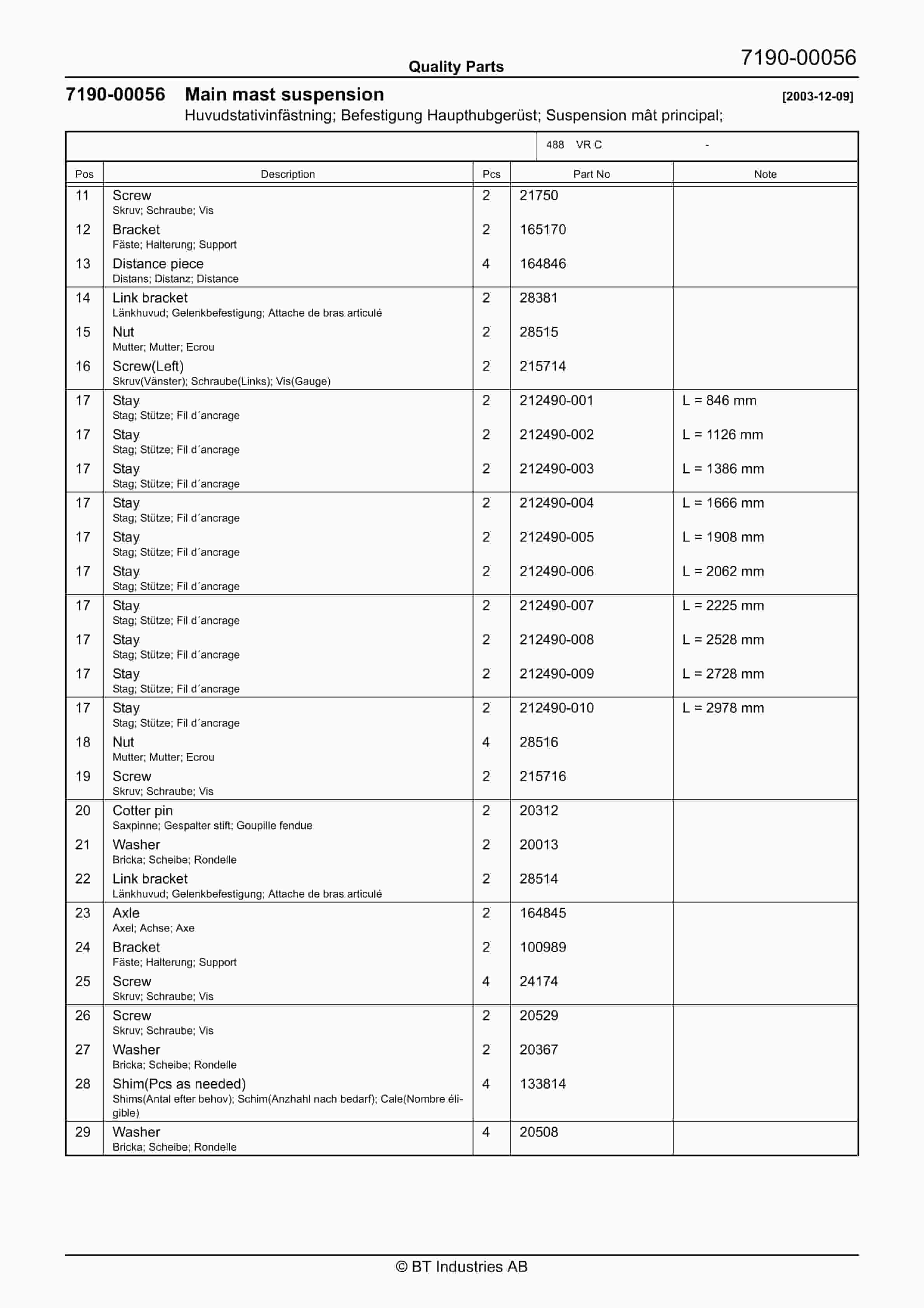 BT VR C - C040218-6 Quality Parts 844584 5 BT VR C - C040218-6 Quality Parts 844584 - Image 5