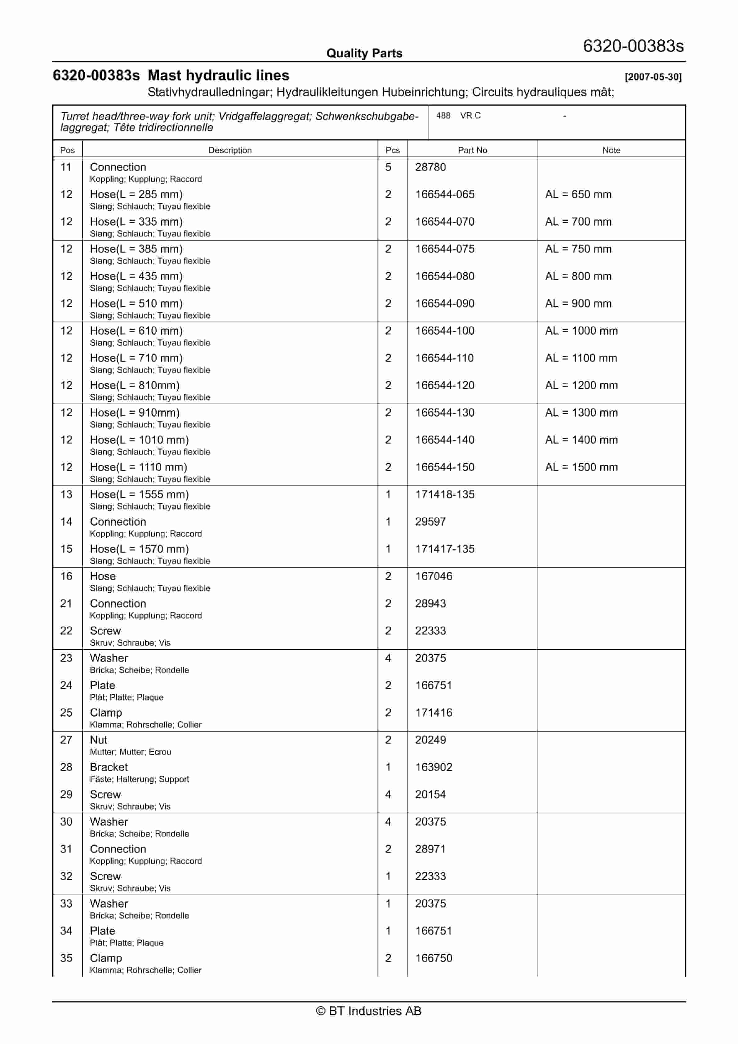 BT VR C Quality Parts 249610 3 BT VR C Quality Parts 249610 - Image 3