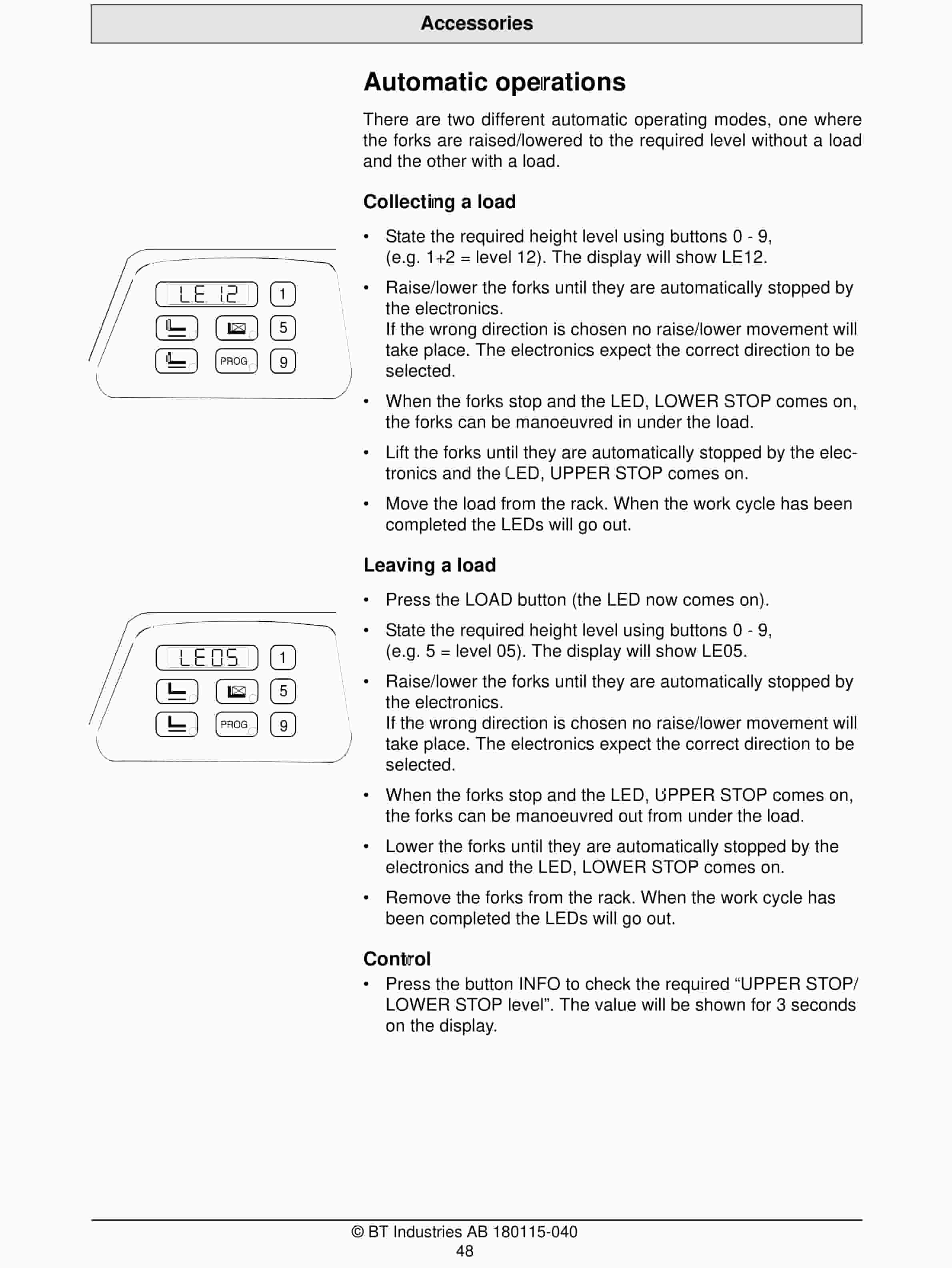 Alternative view of BT VR Operator Manual 180115-040