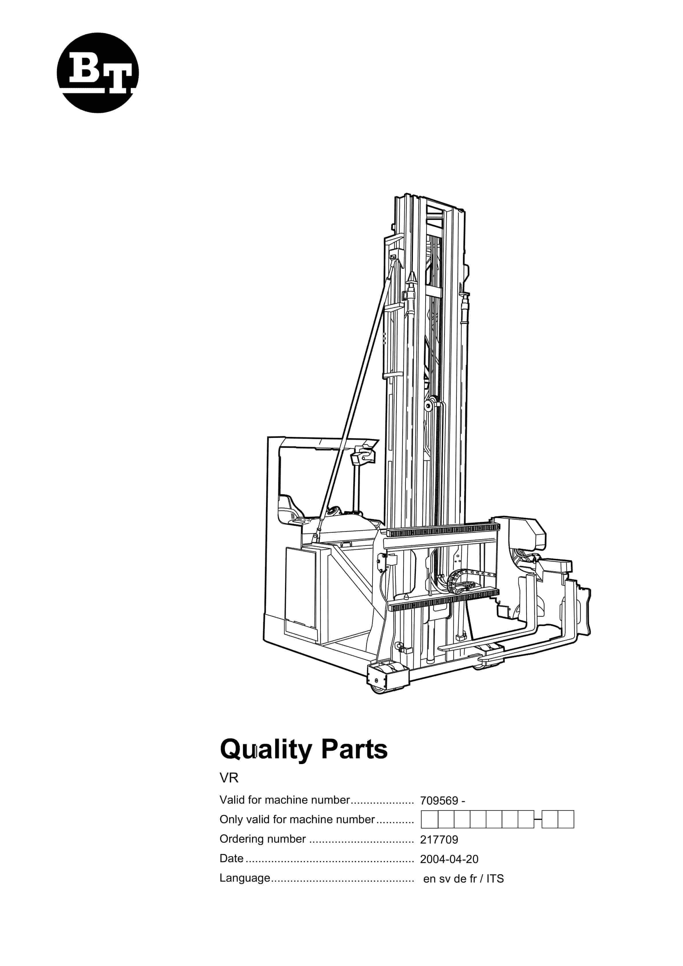 BT VR Quality Parts 217709 1 BT VR Quality Parts 217709