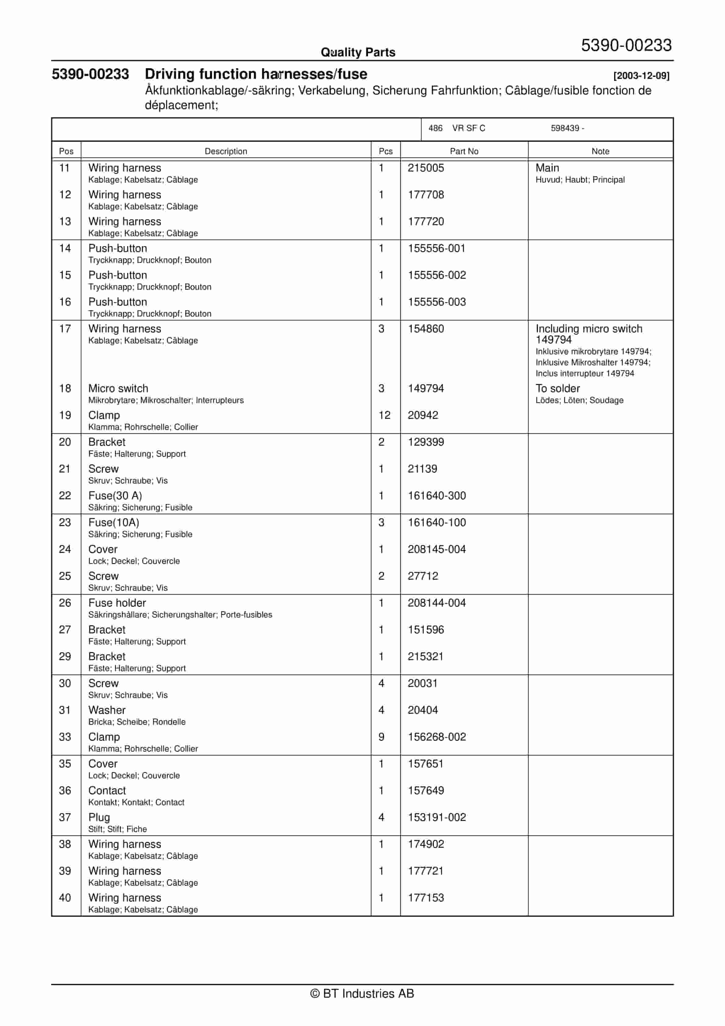 BT VR SF C Quality Parts 214763 2 BT VR SF C Quality Parts 214763 - Image 2