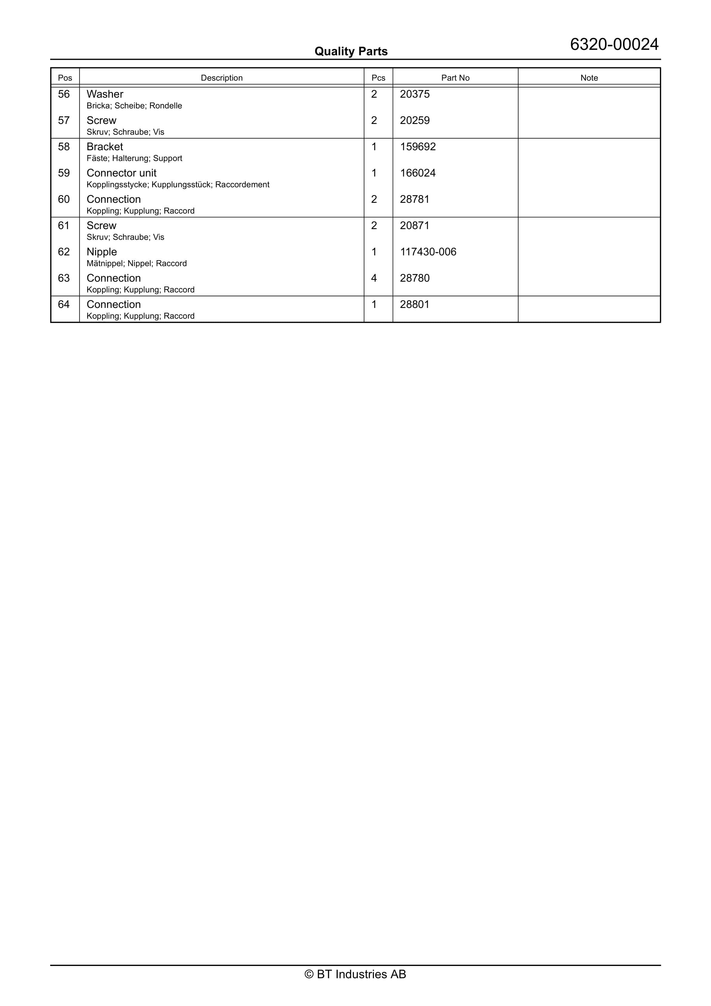 BT VR SF C Quality Parts 234279 3 BT VR SF C Quality Parts 234279 - Image 3