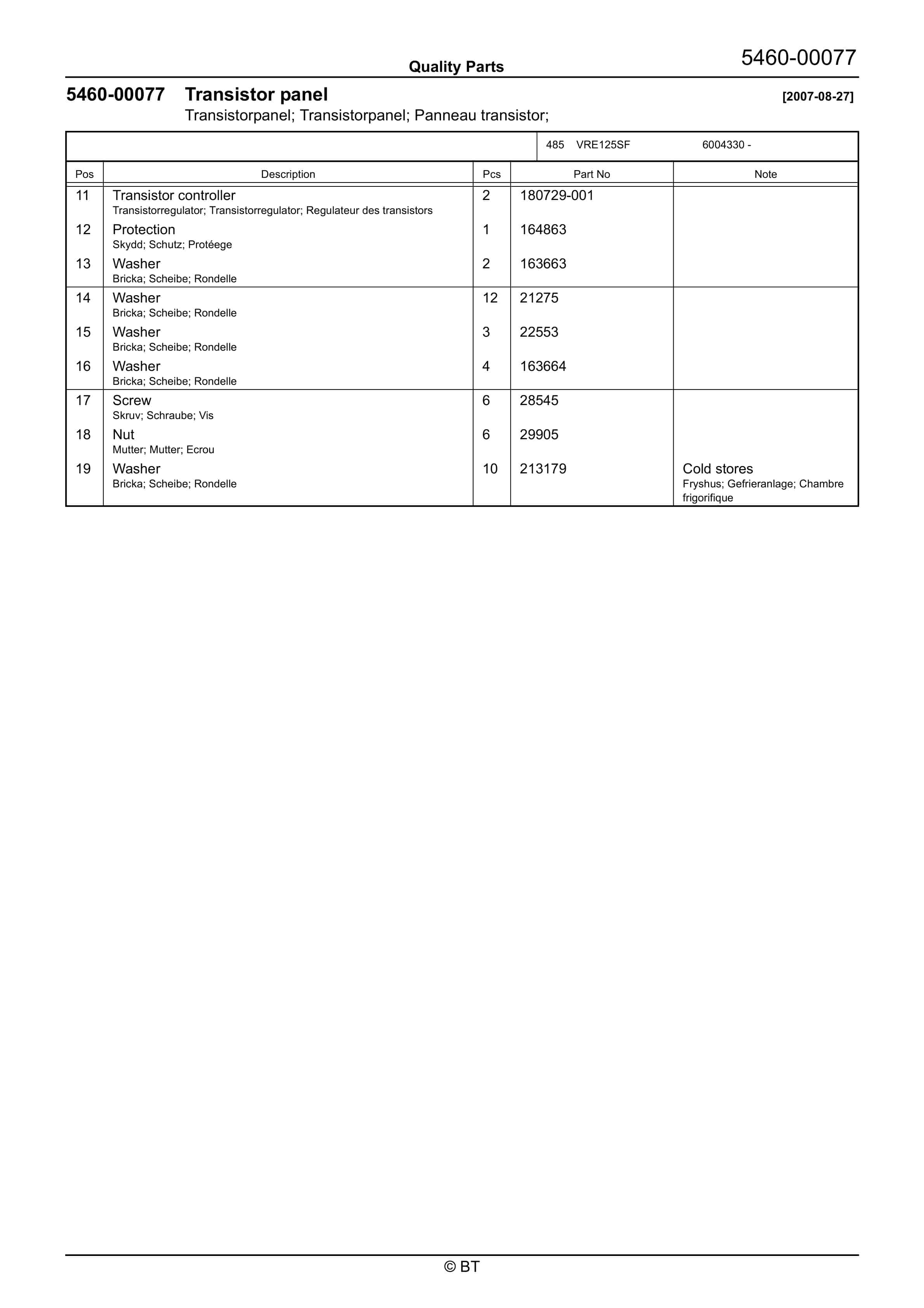 BT VRE125SF Quality Parts 7513568 2 BT VRE125SF Quality Parts 7513568 - Image 2