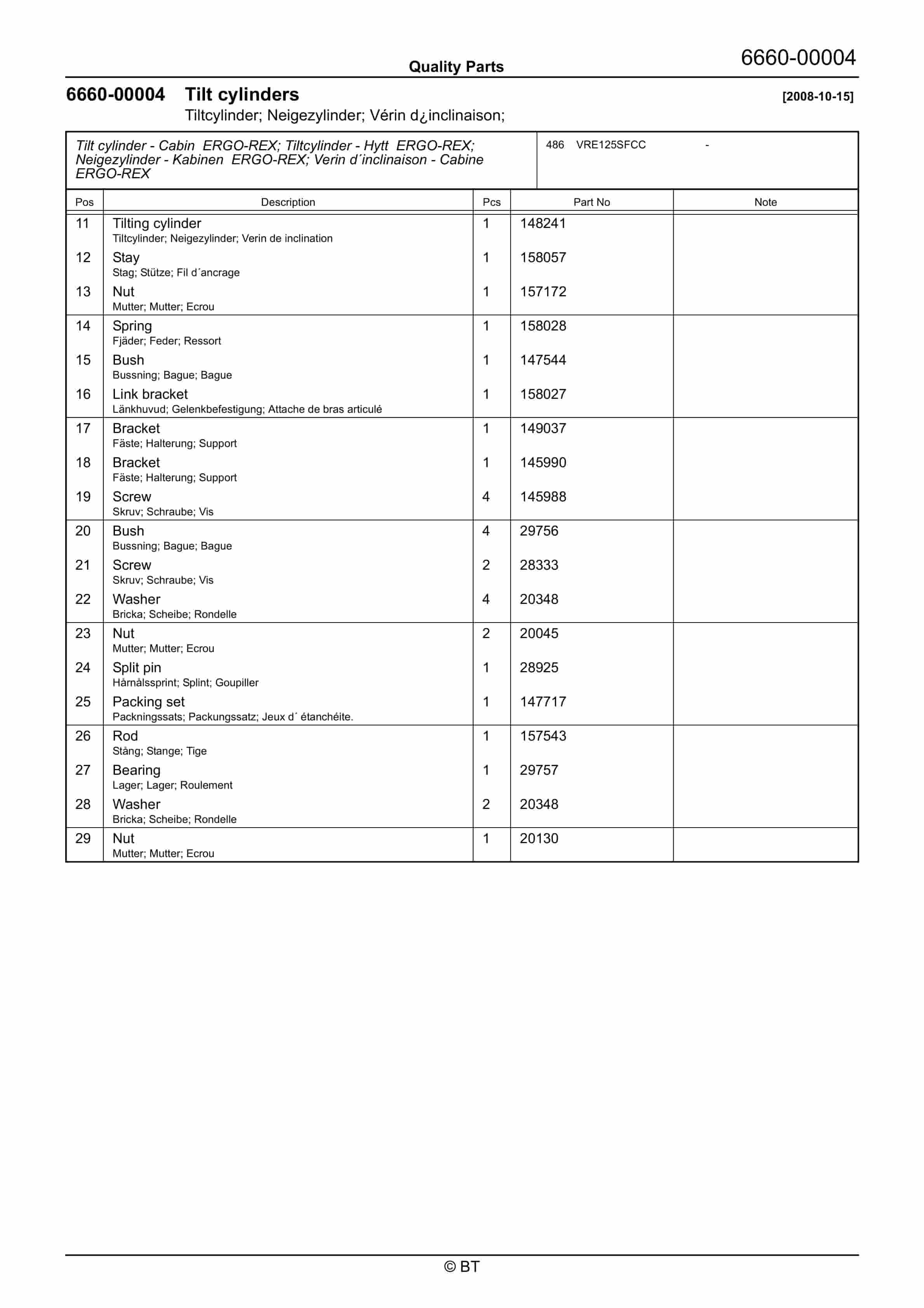 BT VRE125SFCC Quality Parts 7512479 4 BT VRE125SFCC Quality Parts 7512479 - Image 4
