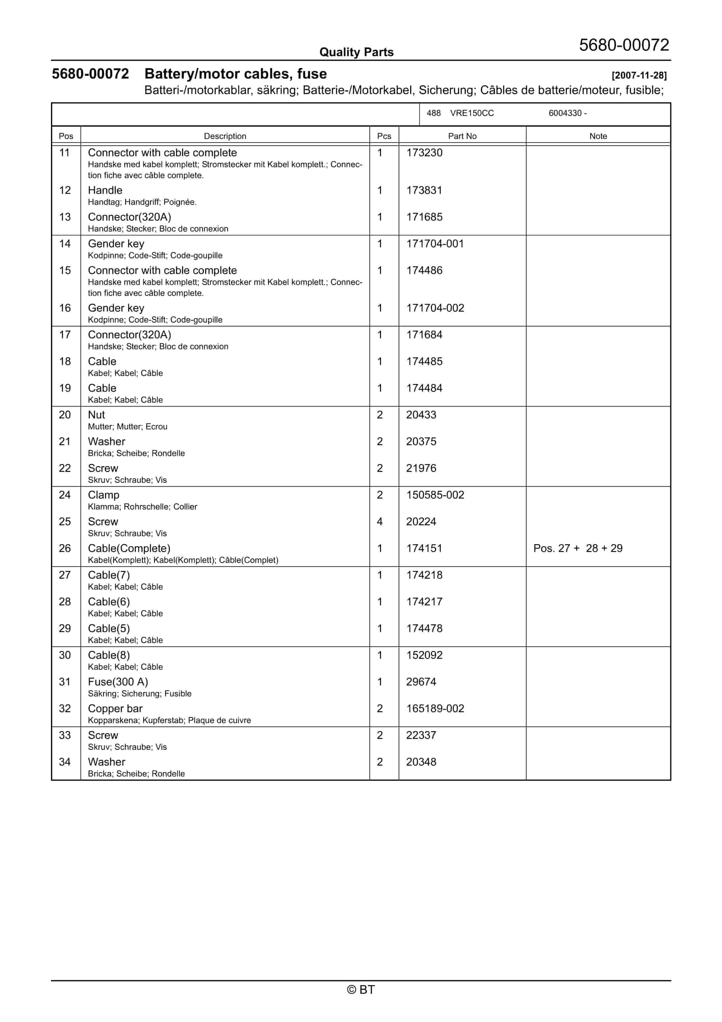 BT VRE150CC Quality Parts 7513567 2 BT VRE150CC Quality Parts 7513567 - Image 2