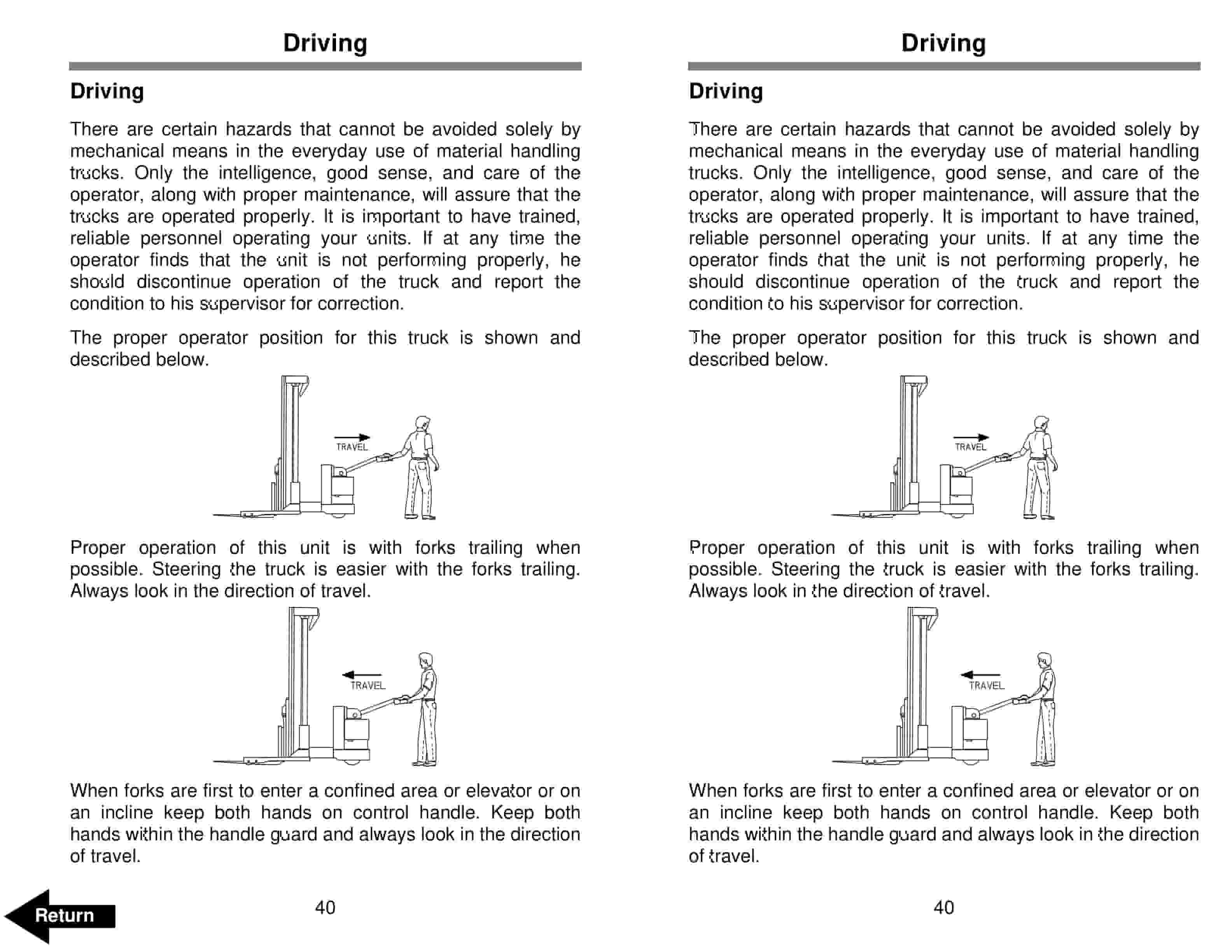 Alternative view of BT WRX-30 Electric Straddle Reach Stacker Truck Operator Manual 304955-000