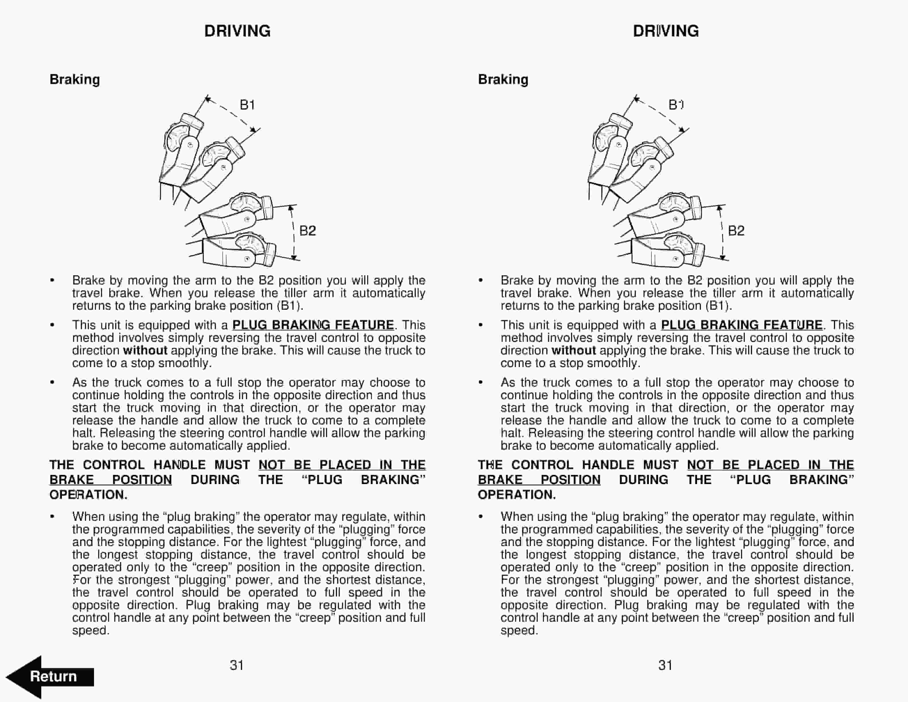 Alternative view of BT WSX-20, WSX-25 Electric Walkie Adjustable Straddle Stacker Operator Manual 304942-000