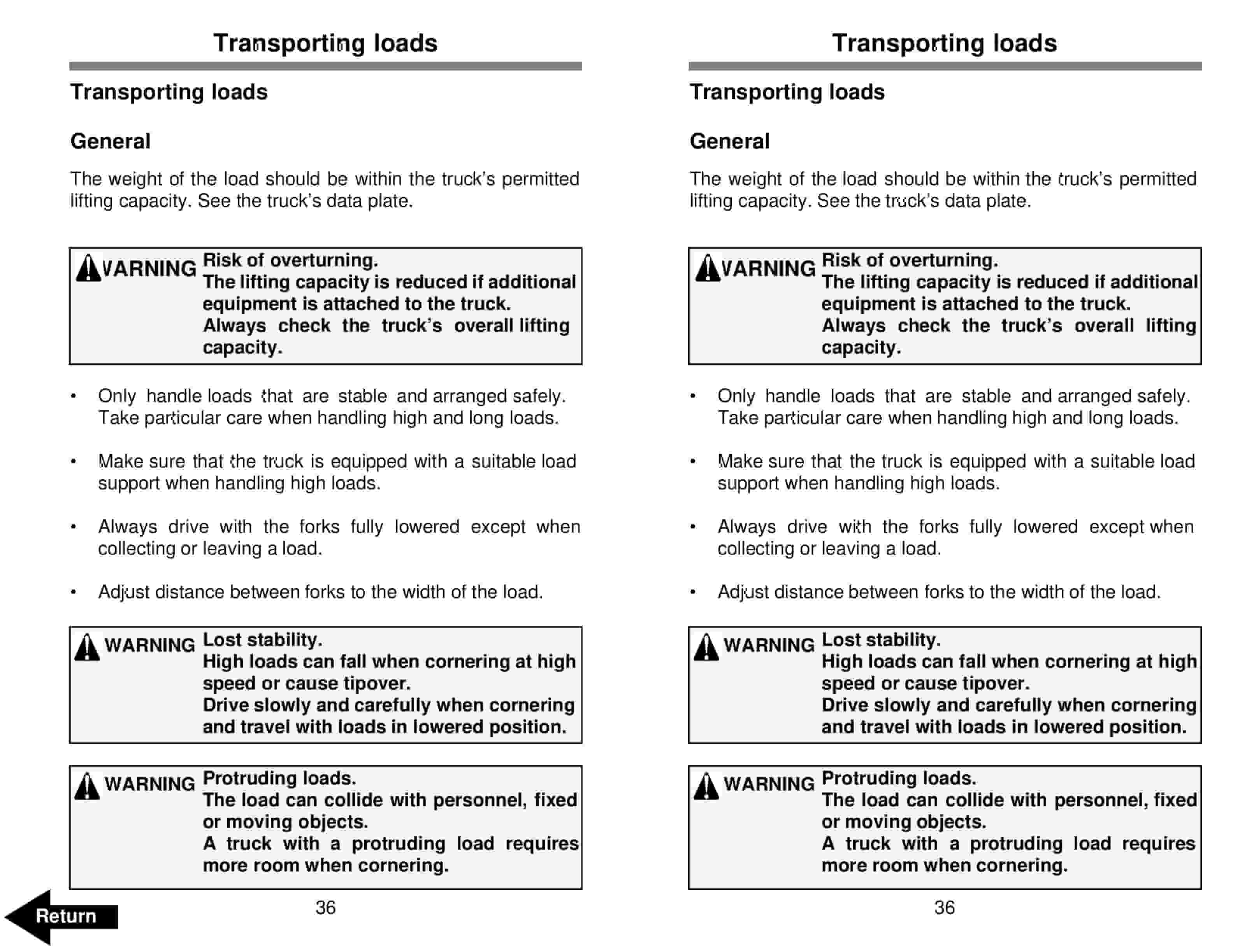 Alternative view of BT WSX-20, WSX-25 Electric Walkie Adjustable Straddle Stacker Operator Manual 304942-001