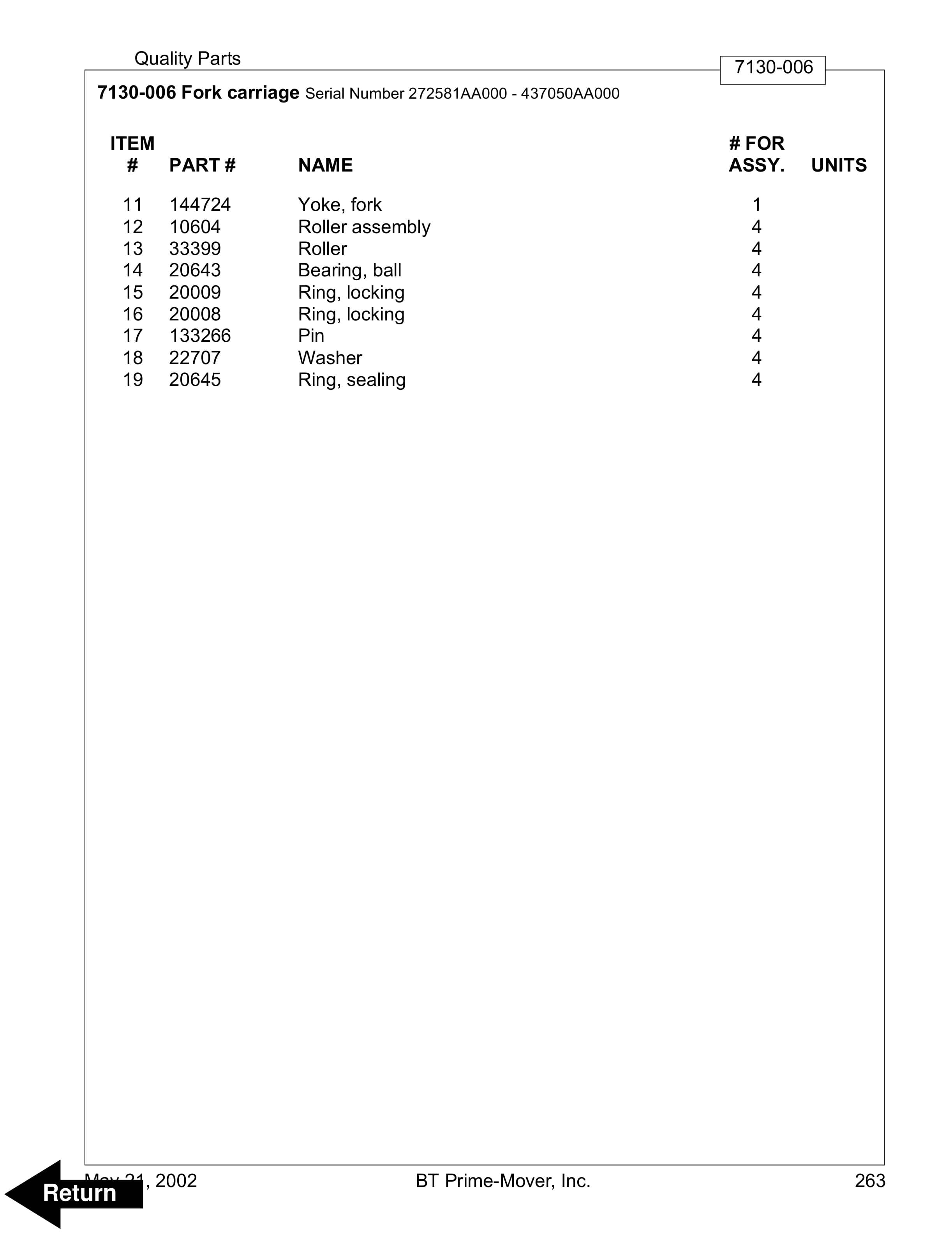 BT WSX-20, WSX-25 Electric Walkie Adjustable Straddle Stacker Parts Manual 310566-000 5 BT WSX-20, WSX-25 Electric Walkie Adjustable Straddle Stacker Parts Manual 310566-000 - Image 5