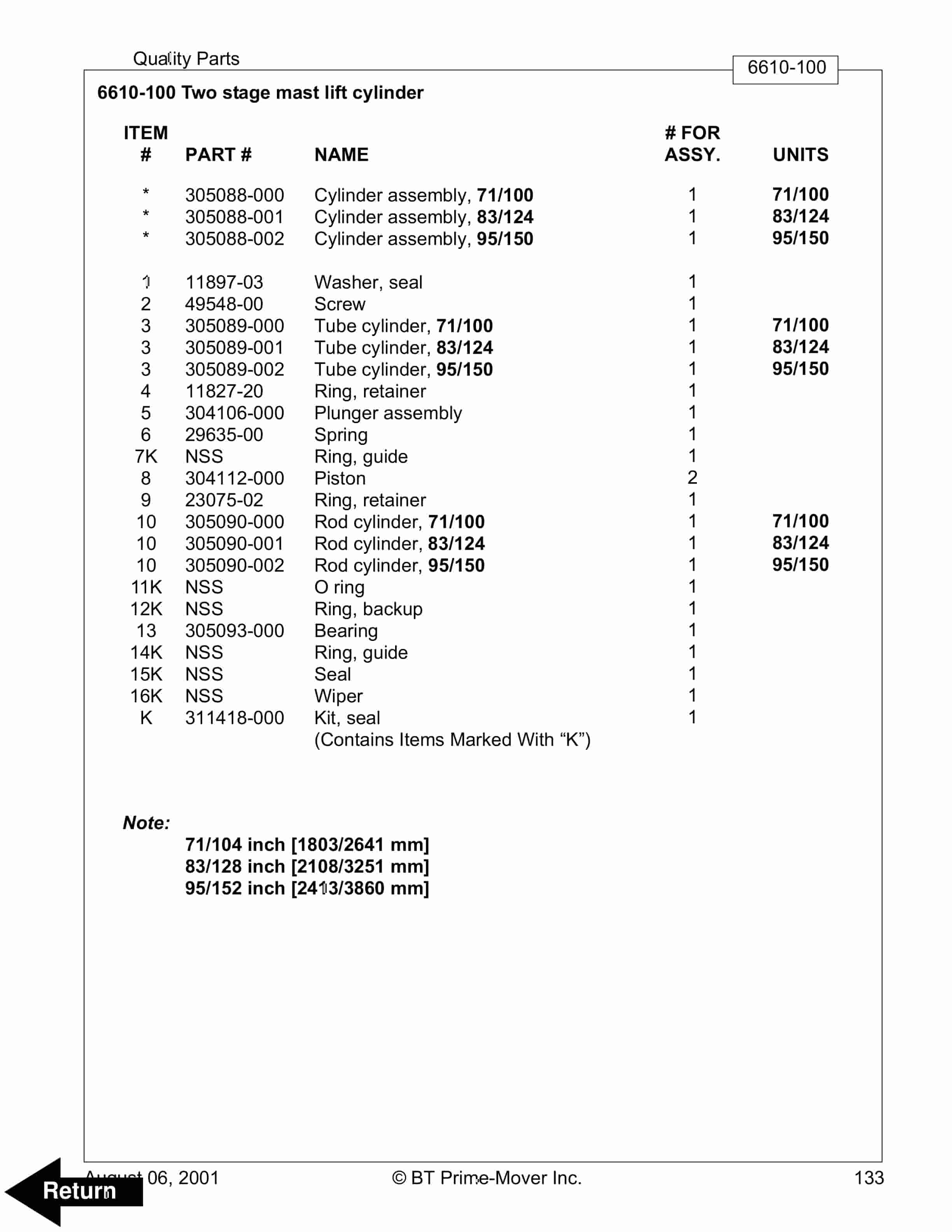 BT WSX-22, WSX-30, WSX-40 Electric Straddle Stacker Truck Parts Manual 304958-001 3 BT WSX-22, WSX-30, WSX-40 Electric Straddle Stacker Truck Parts Manual 304958-001 - Image 3