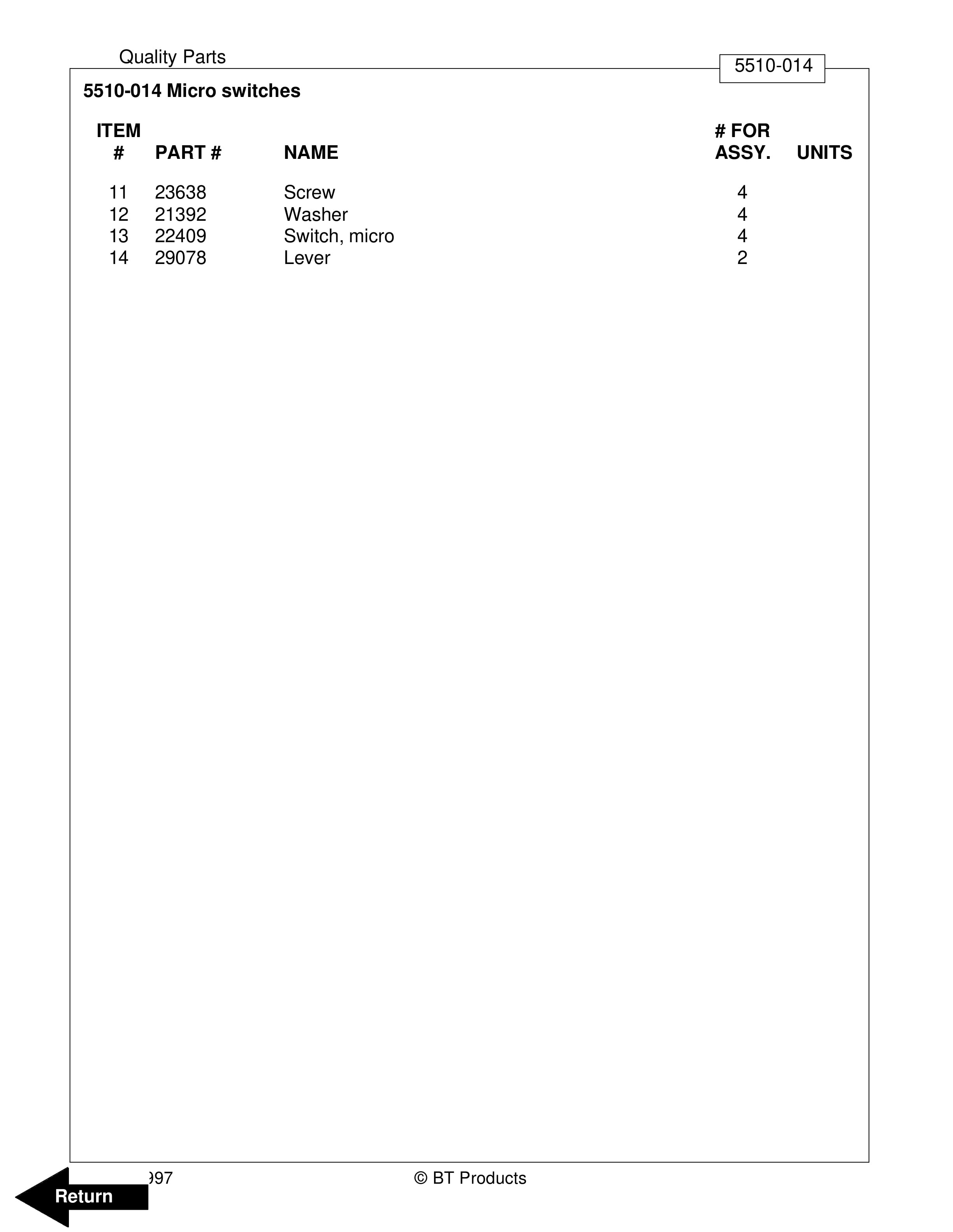 BT WSX-OS Electric Walkie Straddle Order Selector Parts Manual 307599-000 3 BT WSX-OS Electric Walkie Straddle Order Selector Parts Manual 307599-000 - Image 3