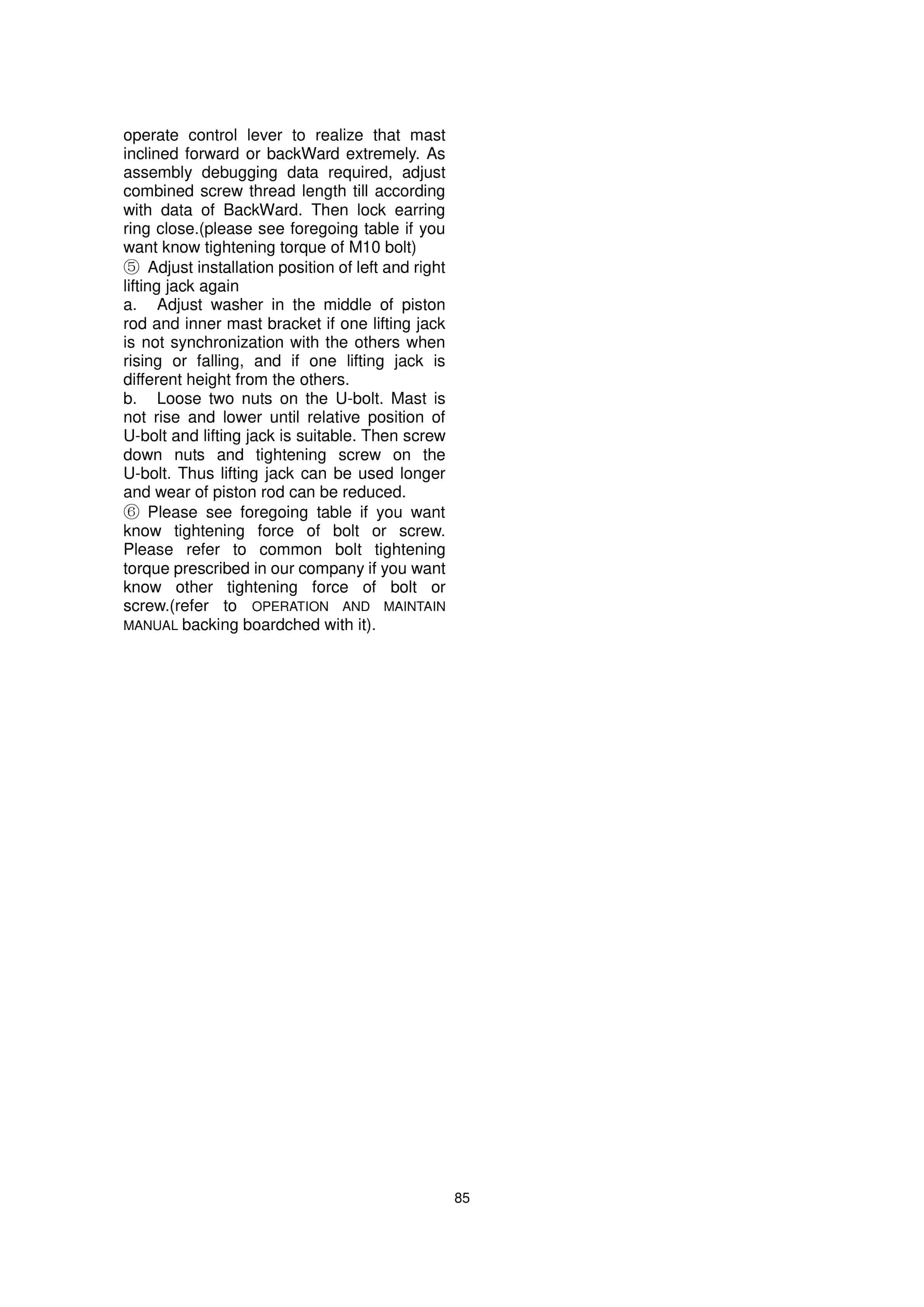 Hangcha 1.0t-3.8t Forklift Truck Service Manual-5