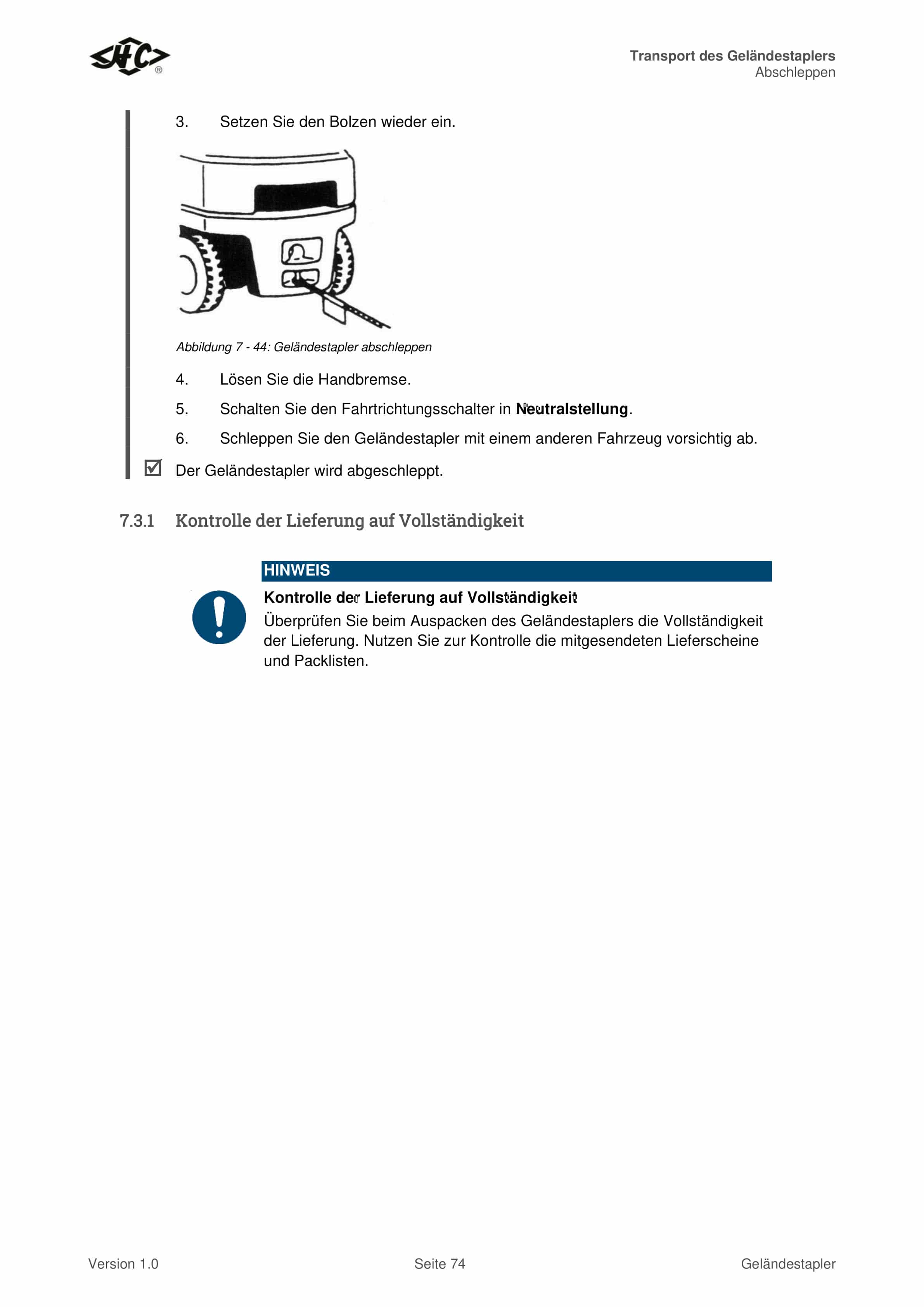 Alternative view of Hangcha 2.5t-3.5t Internal Combustion Counterbalanced Forklift Truck Operation and Maintenance Manual DE