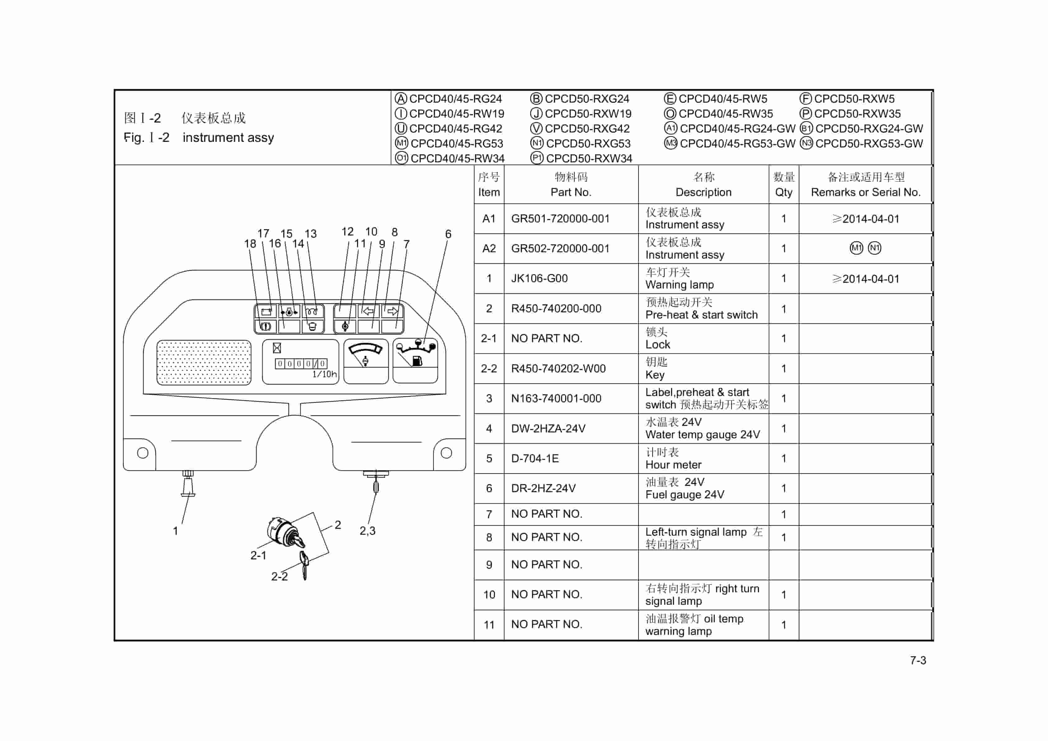Hangcha 4.0t-5t R Series Internal Combustion Counterbalanced Forklift Truck Parts Catalog-4