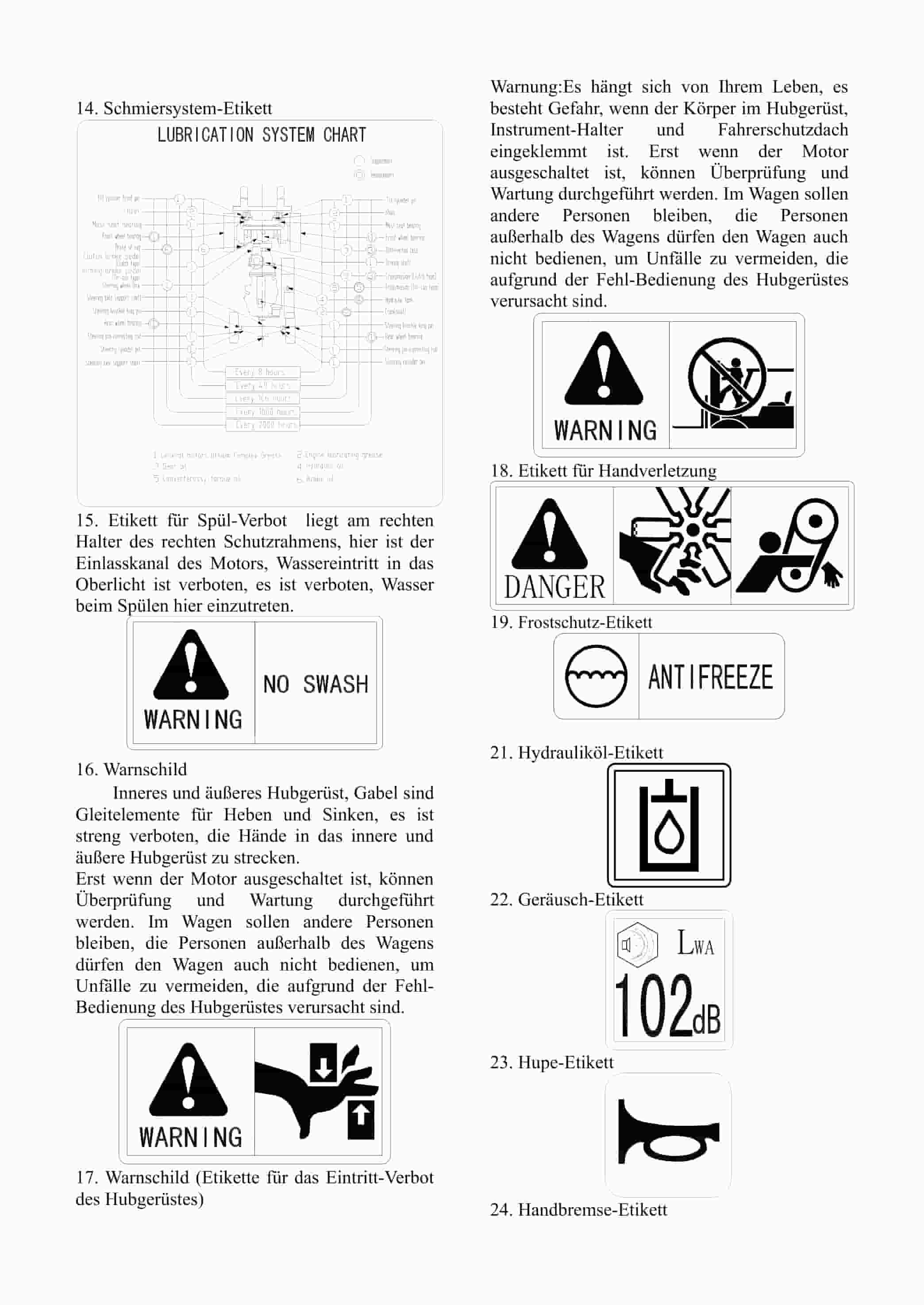 Hangcha 5t-10t Internal Combustion Counterbalanced Forklift Truck Operation and Maintenance Manual DE-3