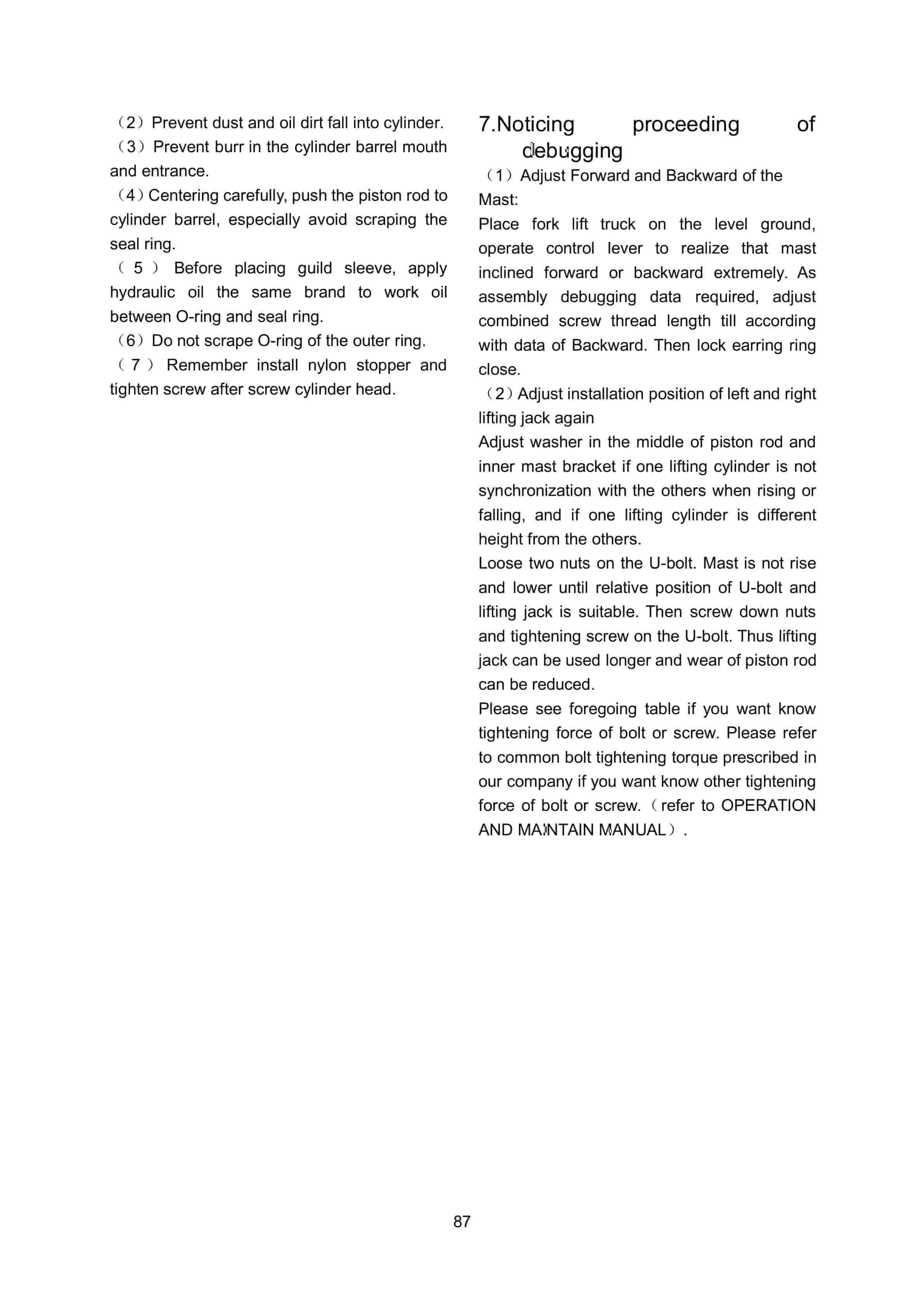 Hangcha 5t-10t X series Internal Combustion Counterbalanced Forklift Truck Service Manual-5