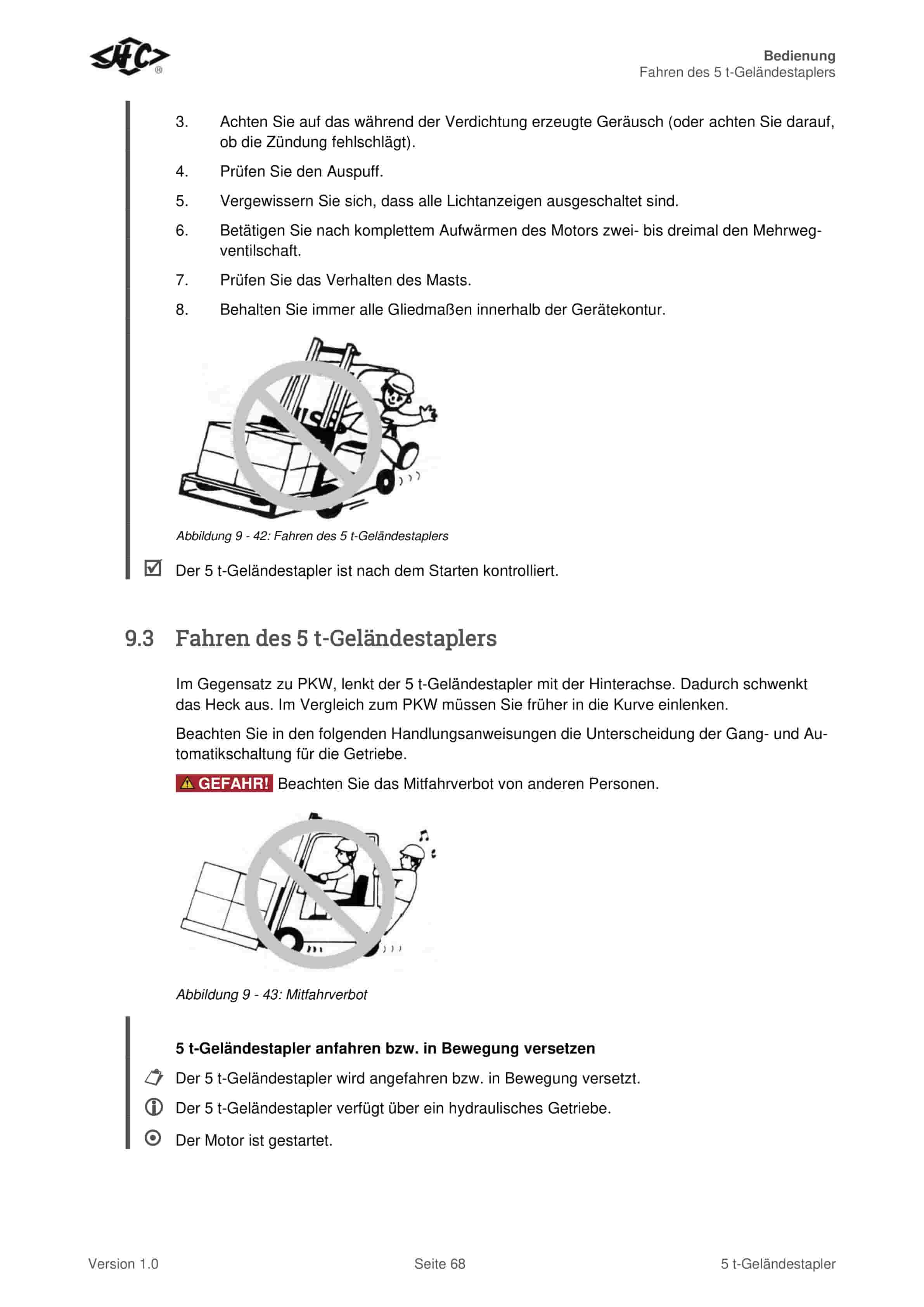 Alternative view of Hangcha 5t Internal Combustion Counterbalanced Forklift Truck Operation and Maintenance Manual DE