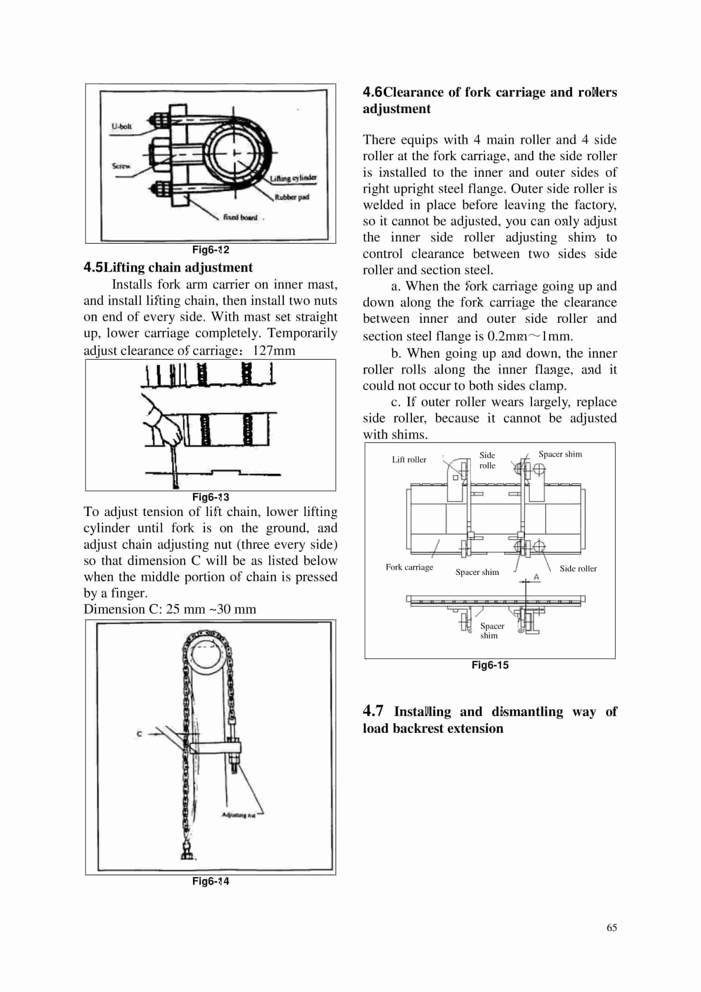 Hangcha 5t Rough Terrain Forklift Truck Service Manual-5