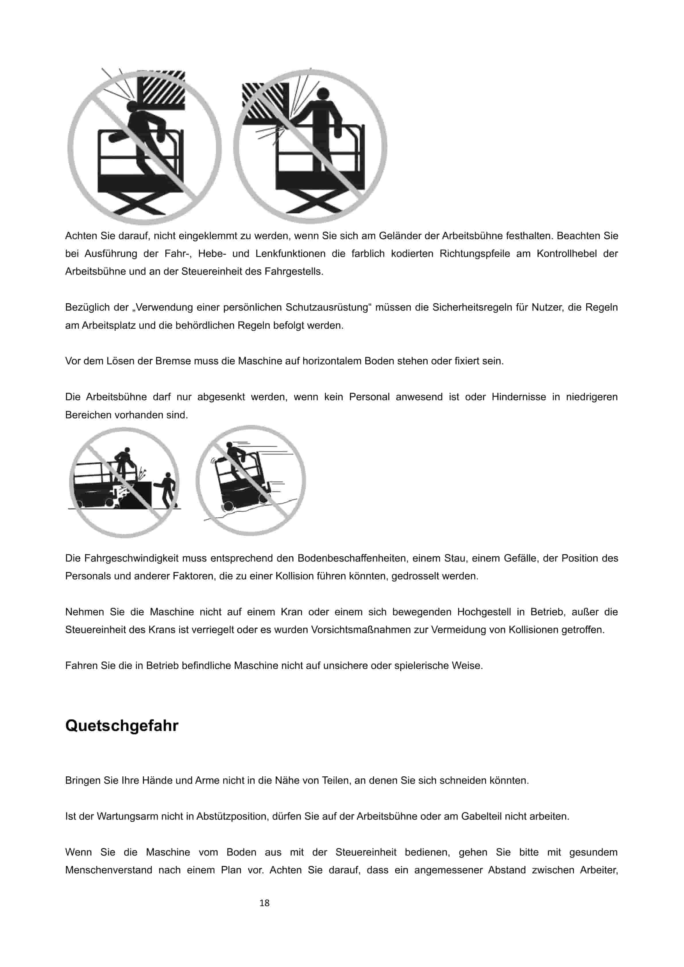 Hangcha 65XEN to 160XEN Scissor Lift User Manual DE-2