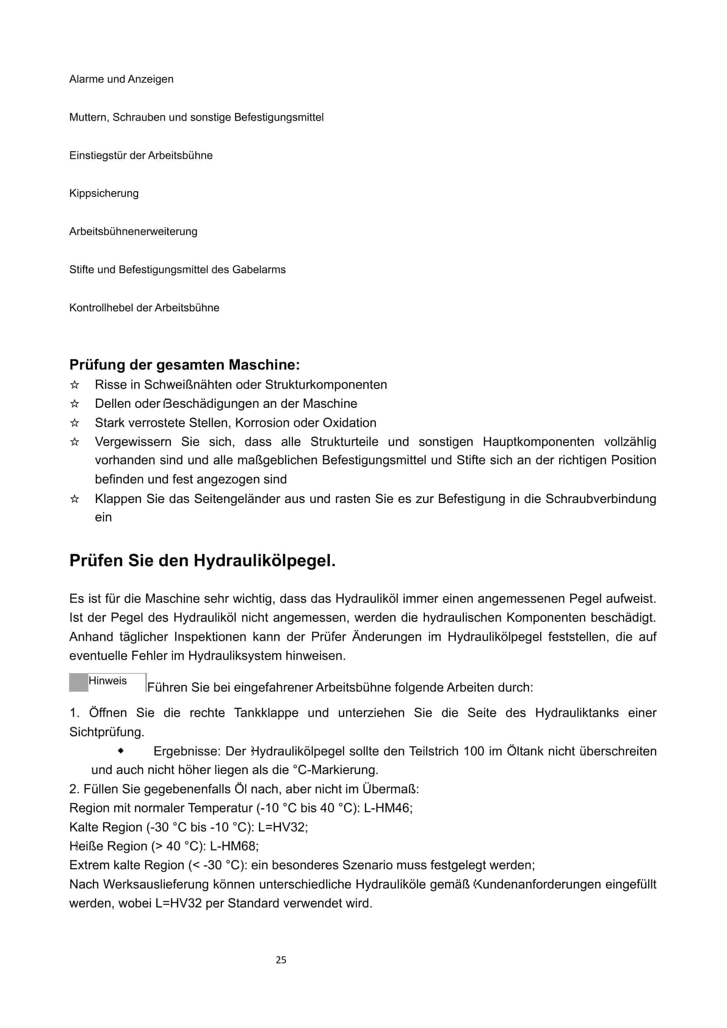 Hangcha 65XEN to 160XEN Scissor Lift User Manual DE-3