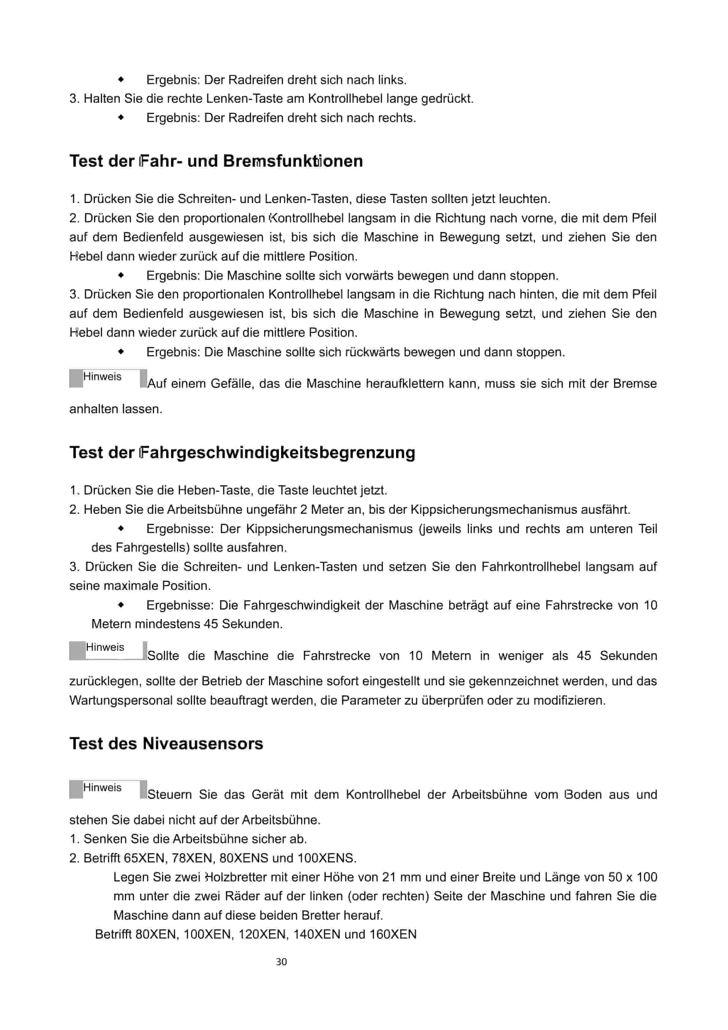 Hangcha 65XEN to 160XEN Scissor Lift User Manual DE-5