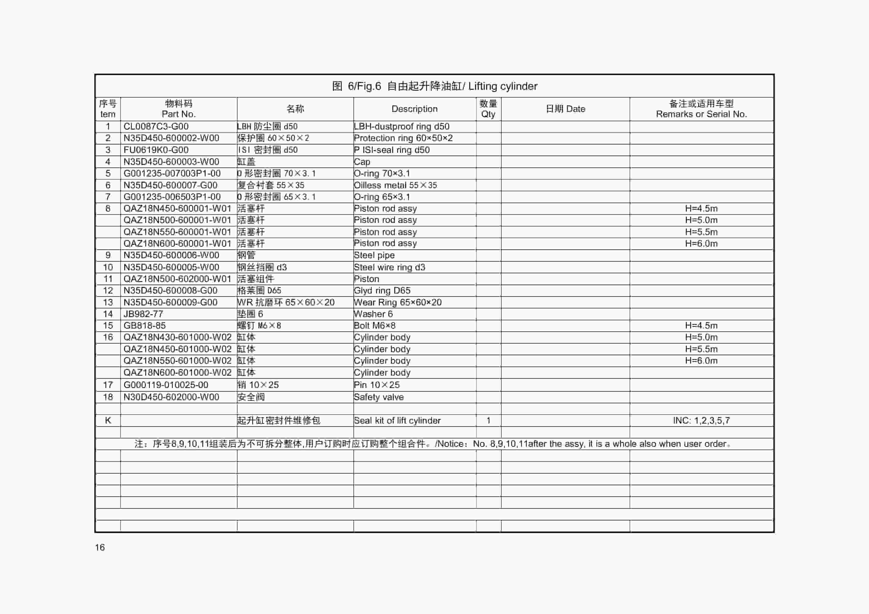 Hangcha A Series 1.5t-1.8t Forklift Mast Parts Catalog-3