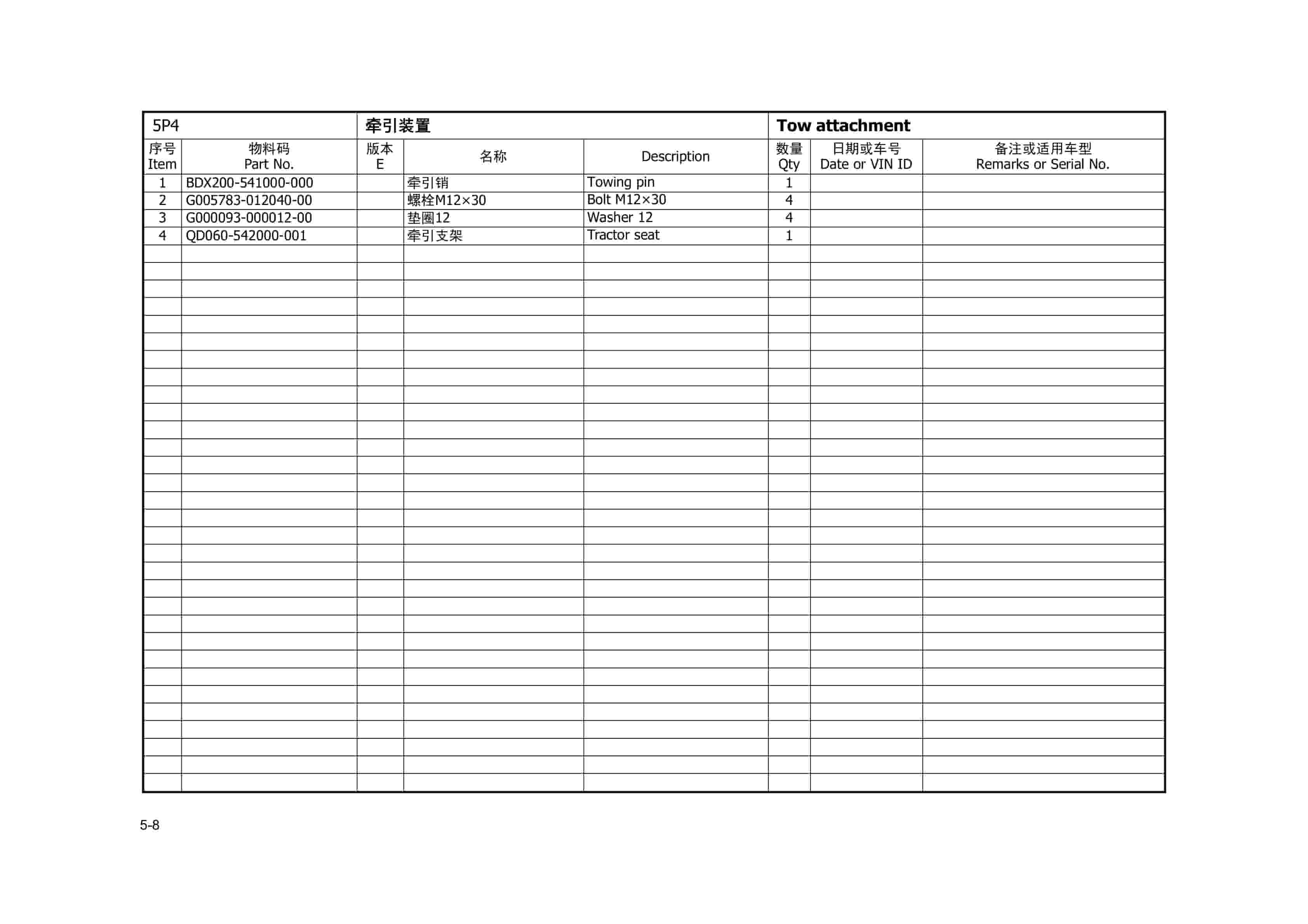 Hangcha BD15-XU1 to BD30-XD2-I Parts Catalog-3