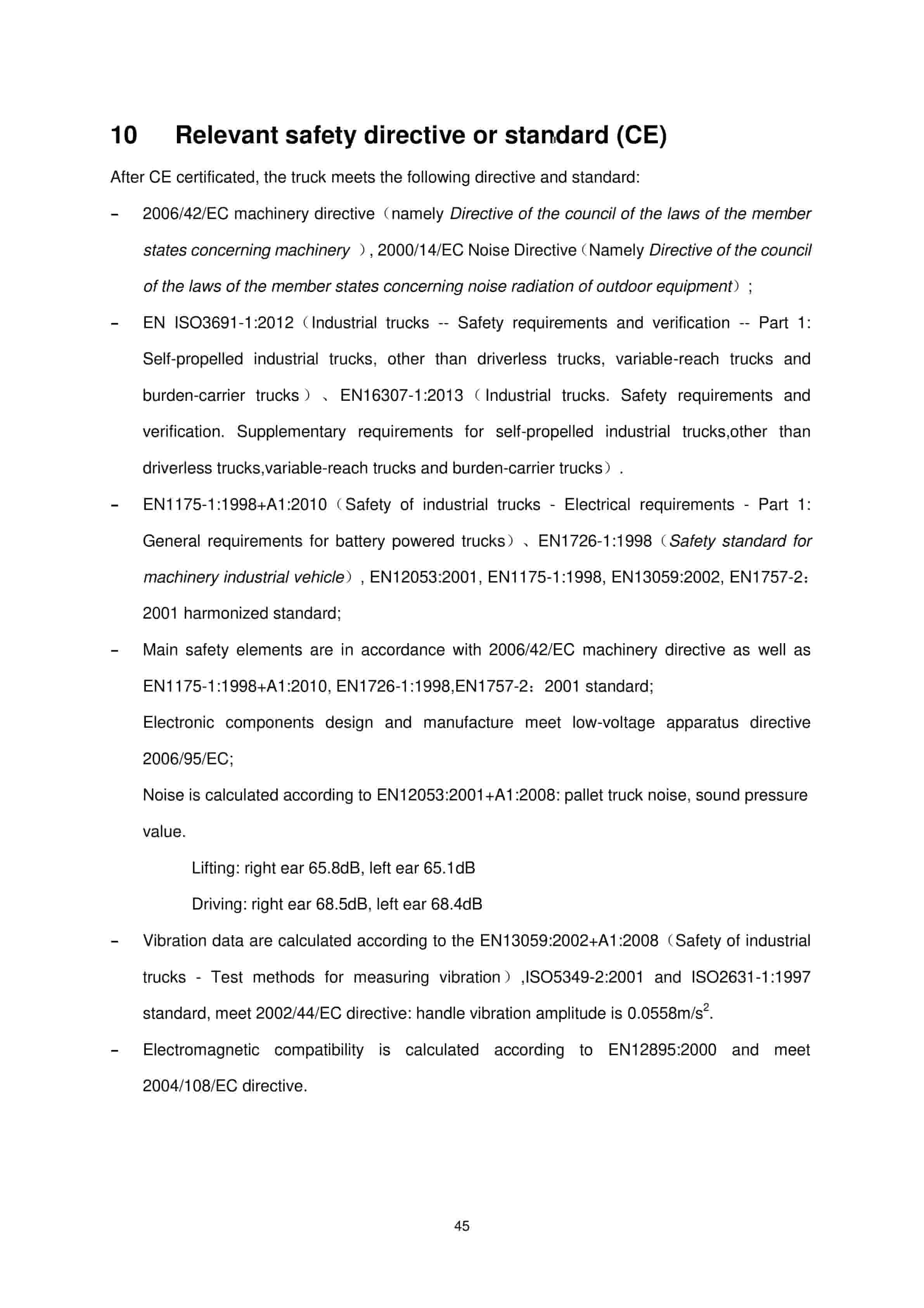 Hangcha CBD15-A2MC1 Operation and Maintenance Manual-3