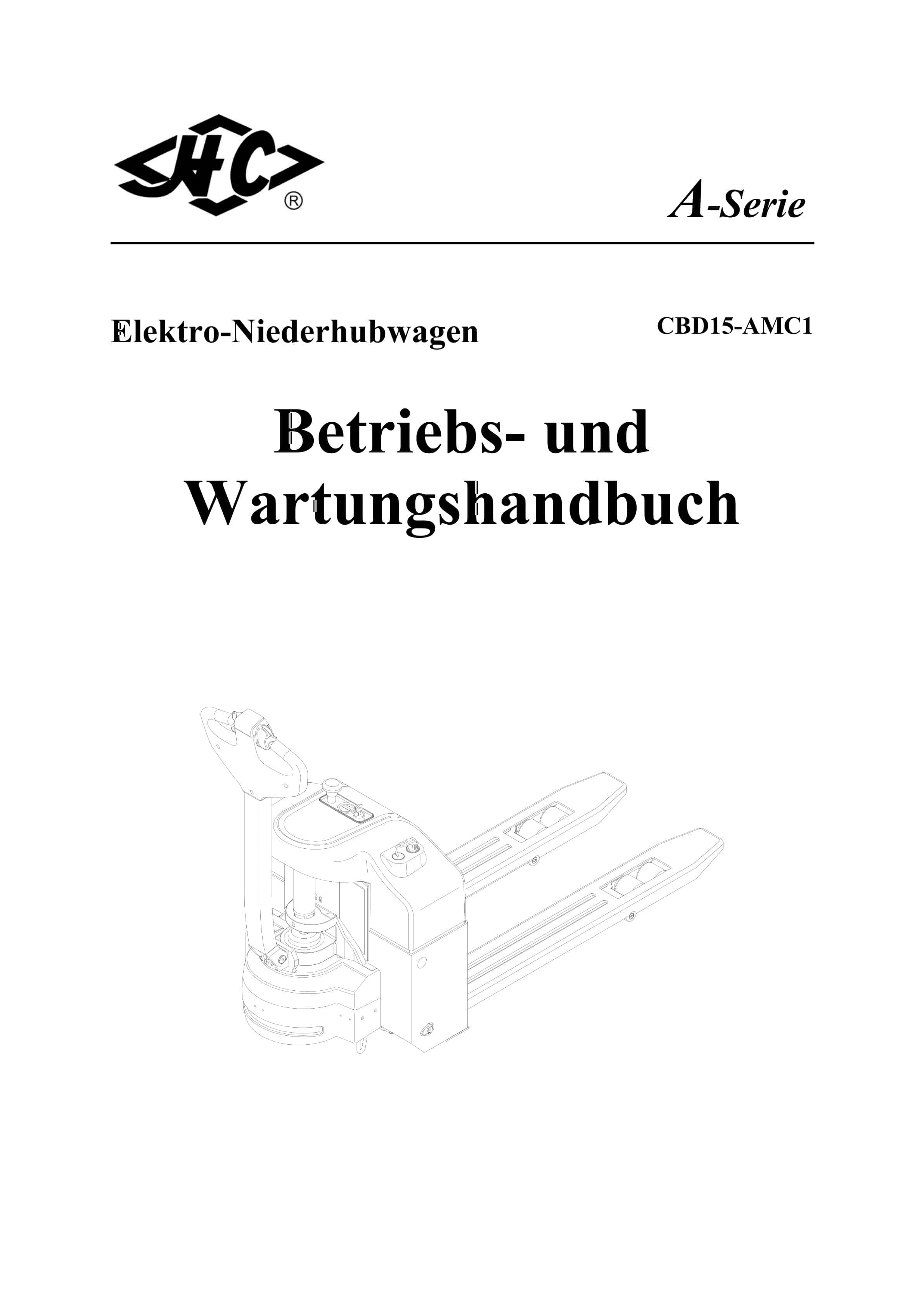 Hangcha CBD15-AMC1 Operation and Maintenance Manual DE