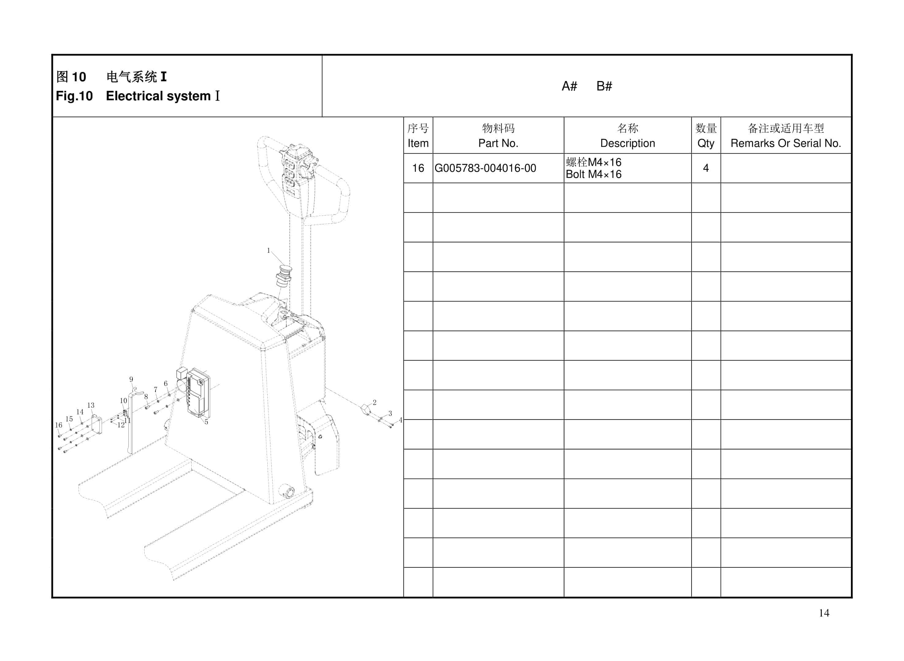 Hangcha CBD15-AMJ-SI, CBD15-AMJ-SID Electric Pallet Truck Parts Catalog-5