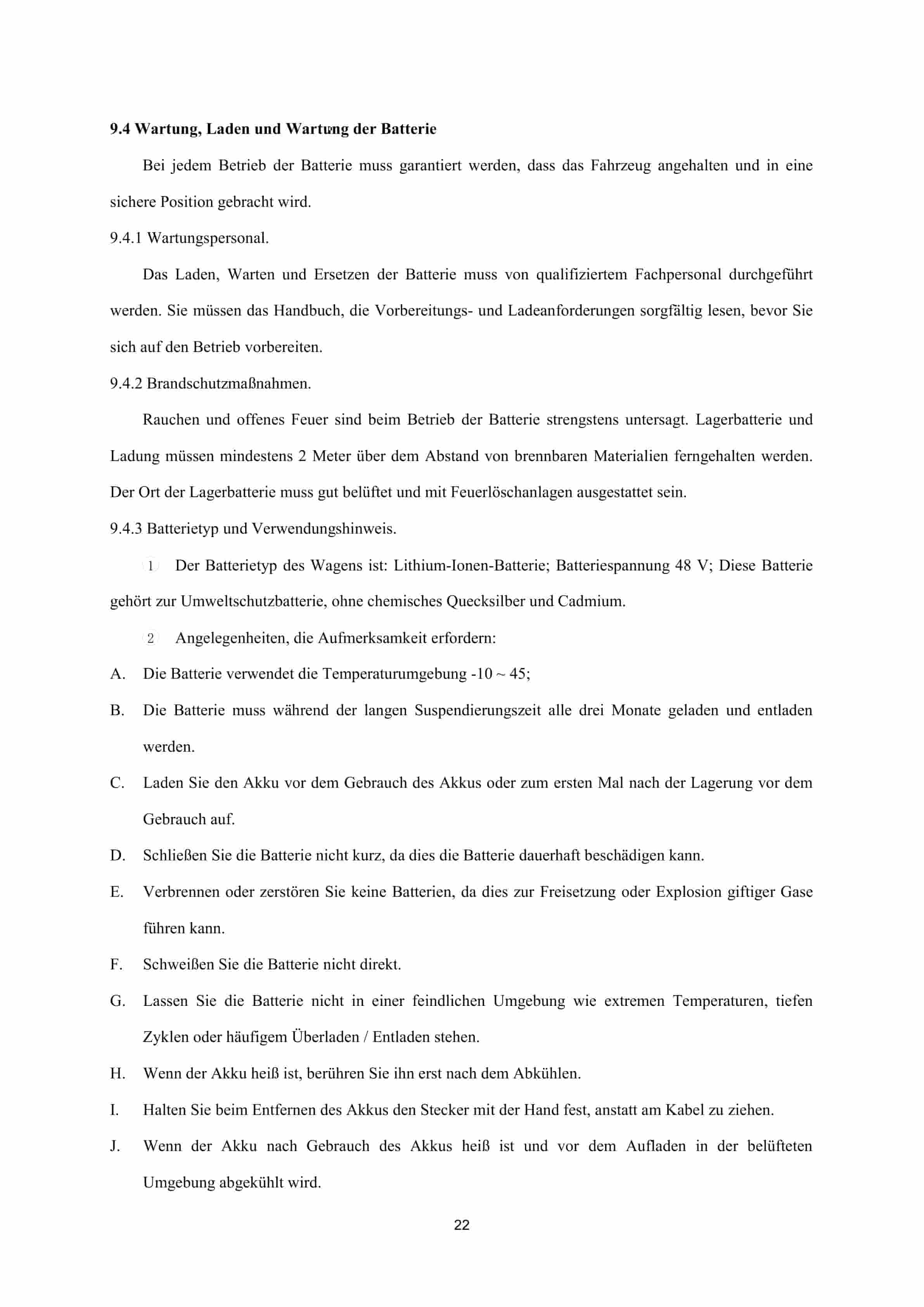 Hangcha CBD15-JC1-I Operation and Maintenance Manual DE-3