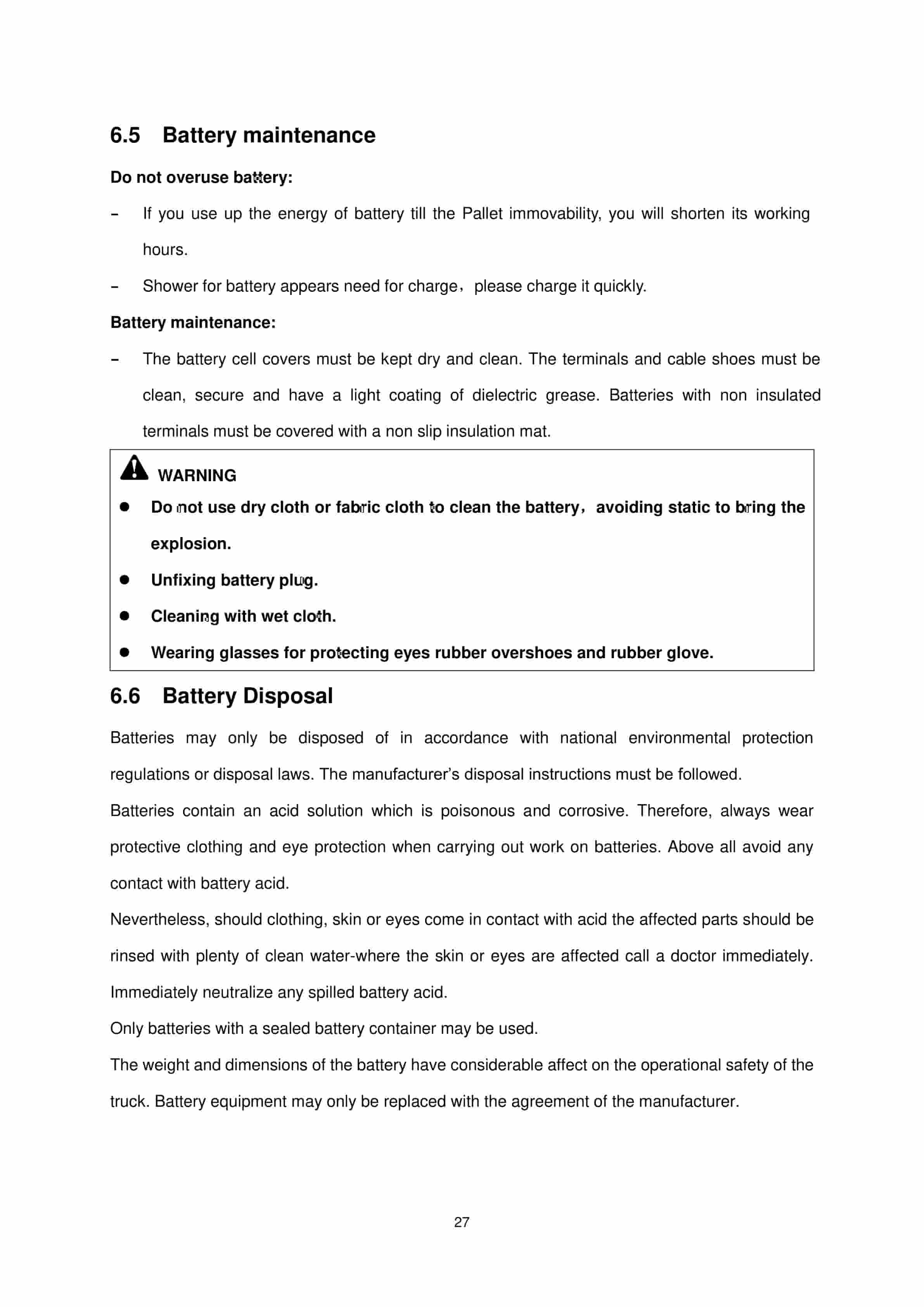 Hangcha CBD18-WM Electric Pallet Truck Operation and Maintenance Manual-3