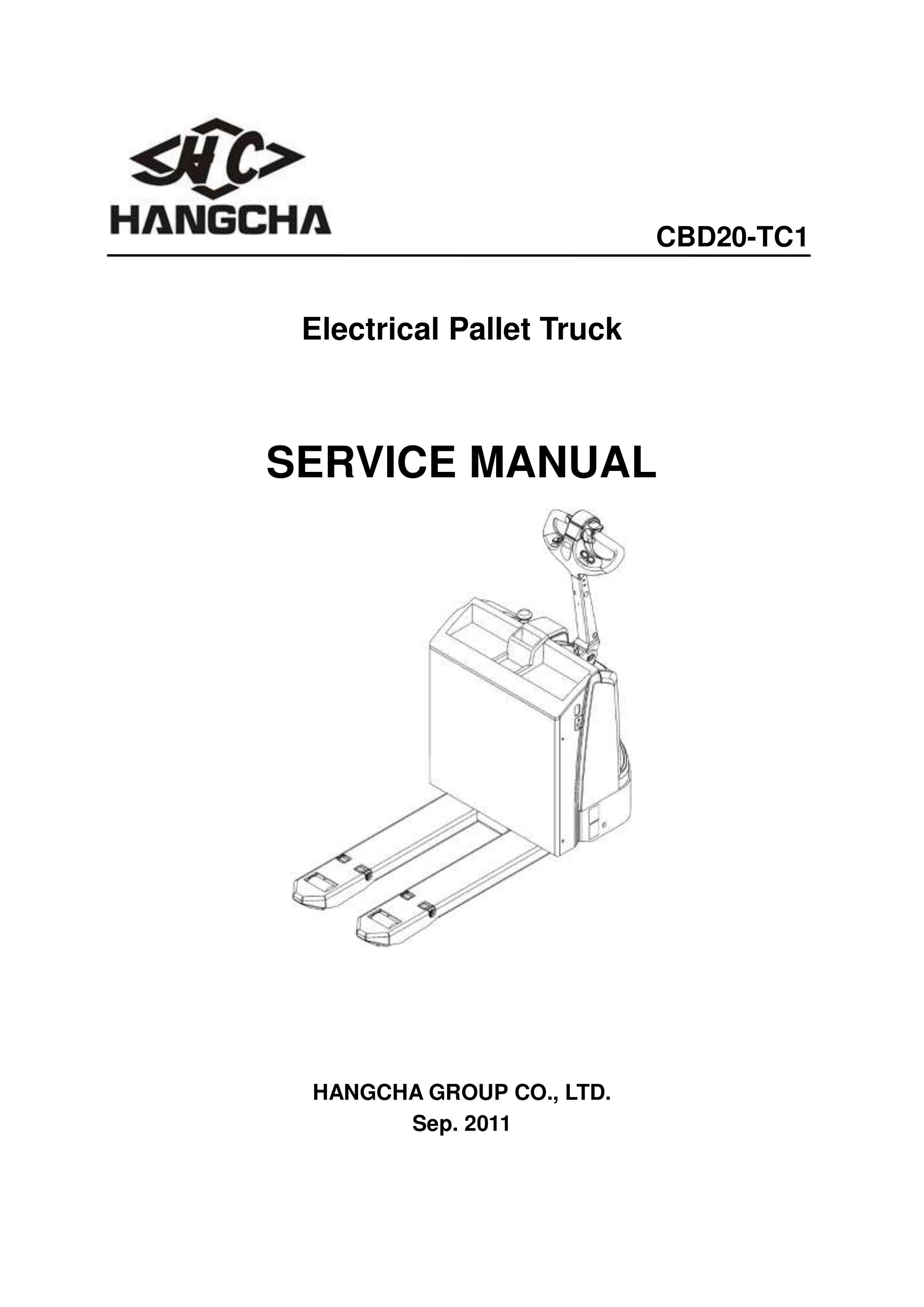 Hangcha CBD20-TC1 Electric Pallet Truck Service Manual