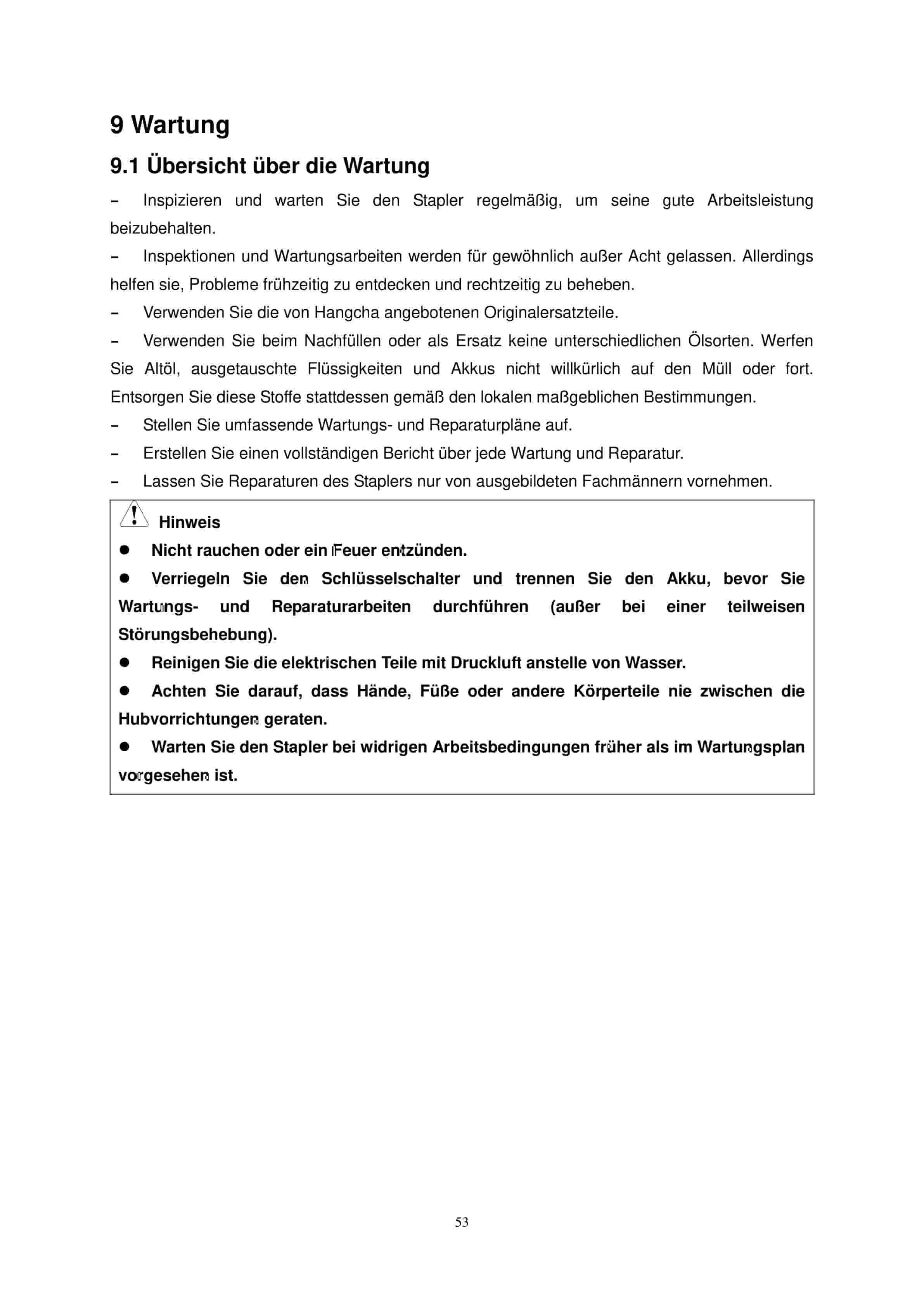 Hangcha CDD10-AMC1-L, CDD12-AMC1-L Operation and Maintenance Manual DE-2