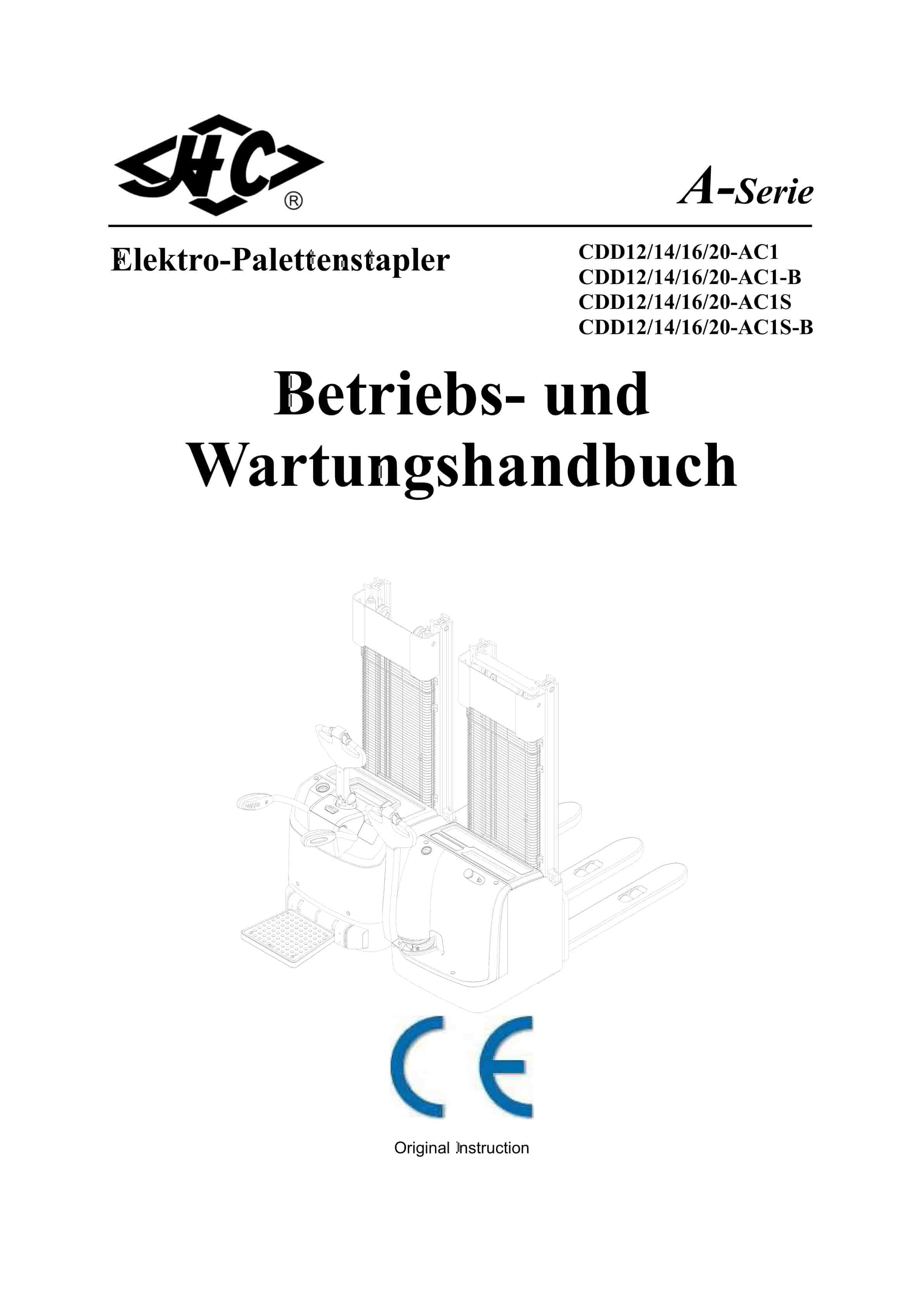 Hangcha CDD12-AC1 to CDD20-AC1S-B Operation and Maintenance Manual DE