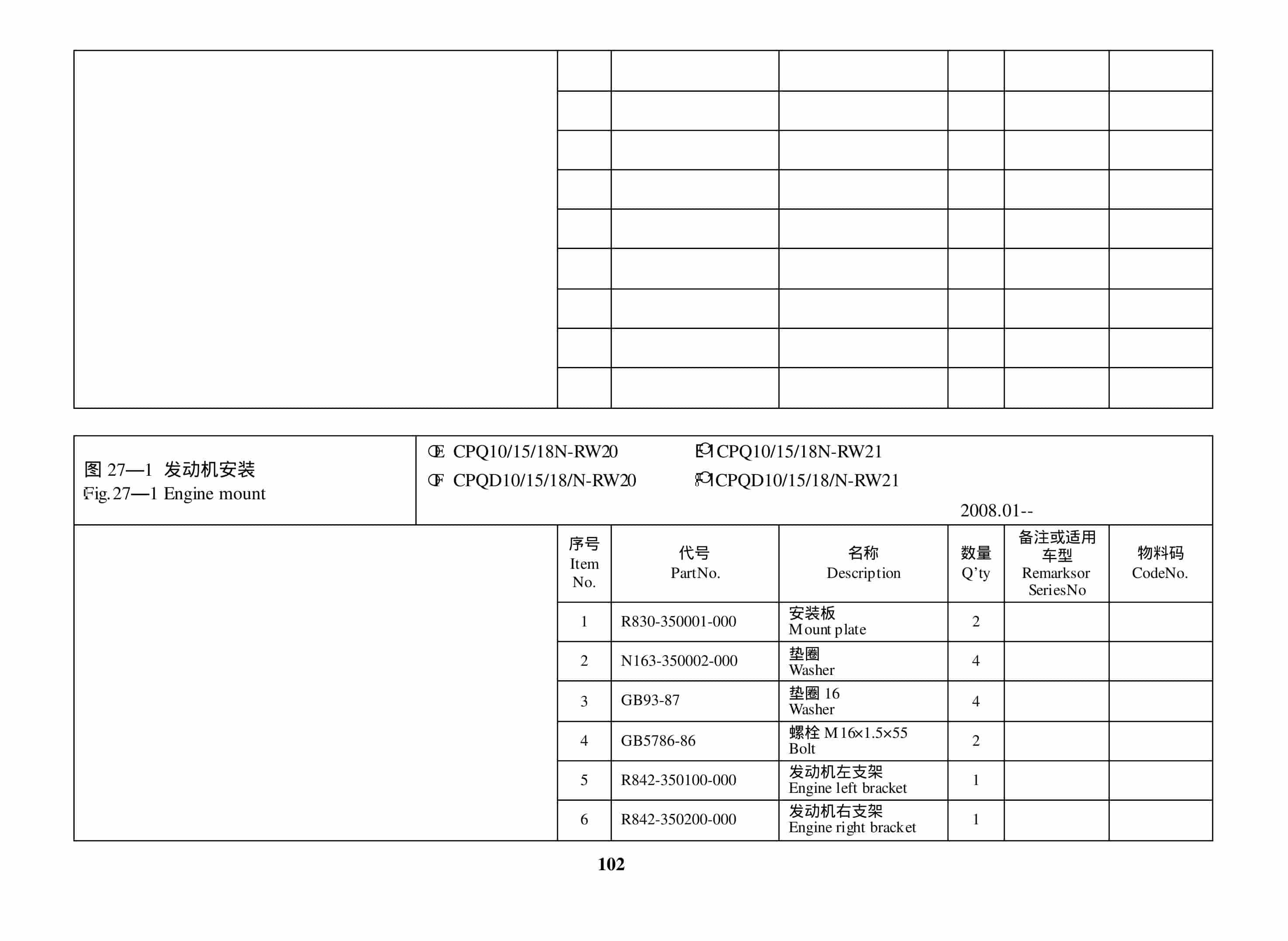 Hangcha CPC10N-RG26 to CPCD18N-RW32 Parts Catalog-2