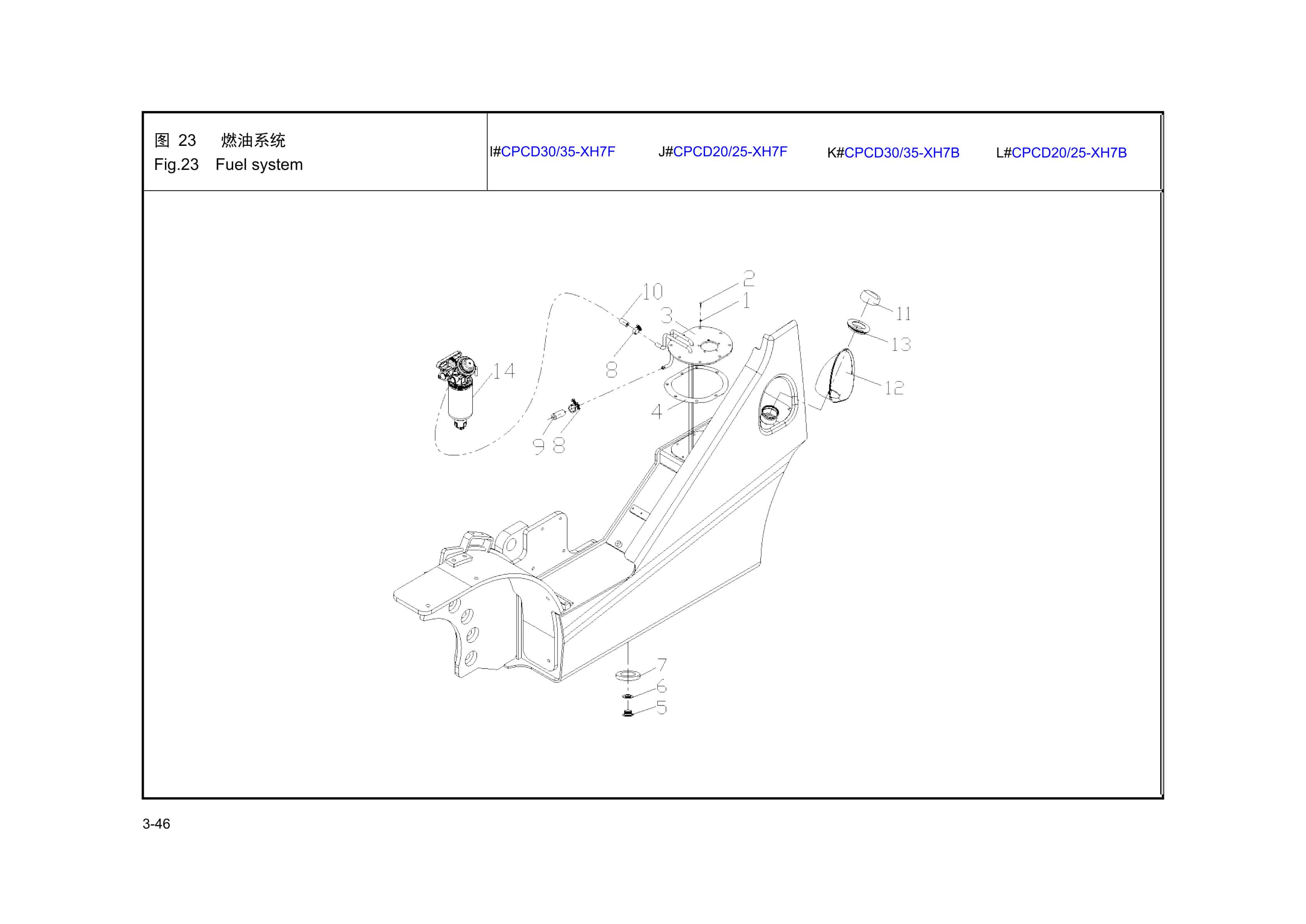 Hangcha CPCD30-XW97F to CPYD25-XW71F Parts Catalog-2