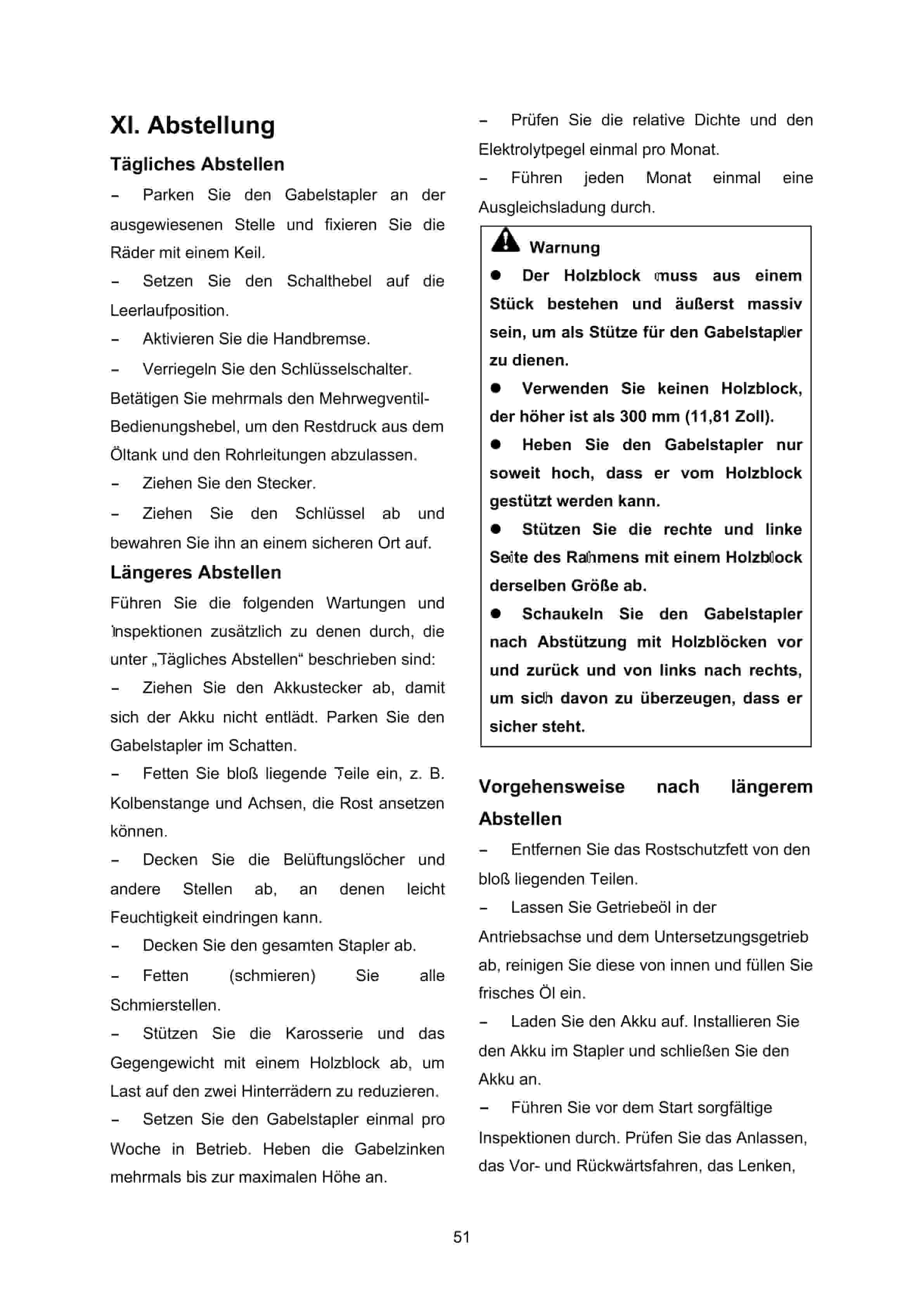 Hangcha CPD10-XC4 to CPD25-XC4-JC Operation and Maintenance Manual DE-2